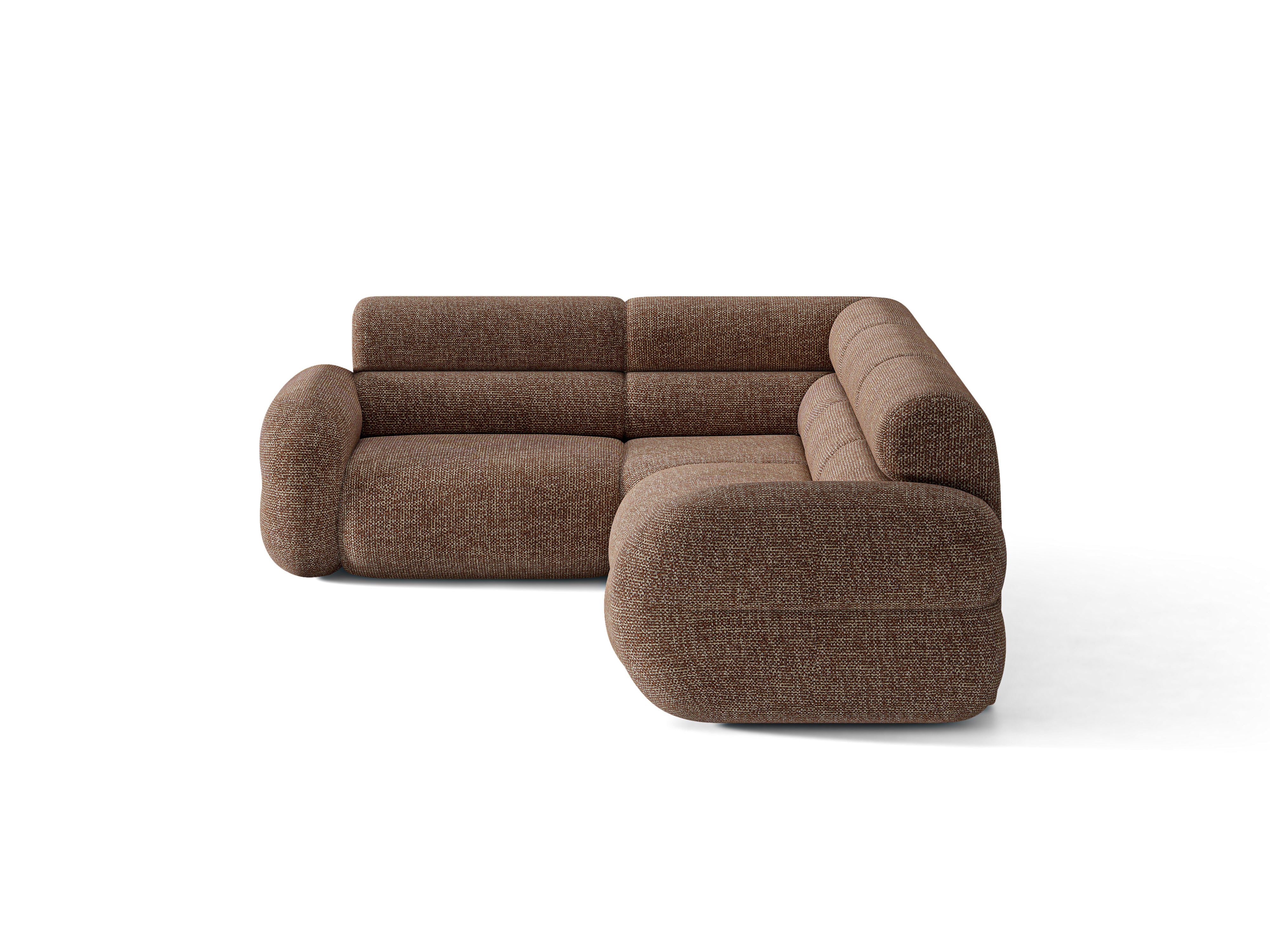 Left-facing L-shaped NEO sofa in brown mélange