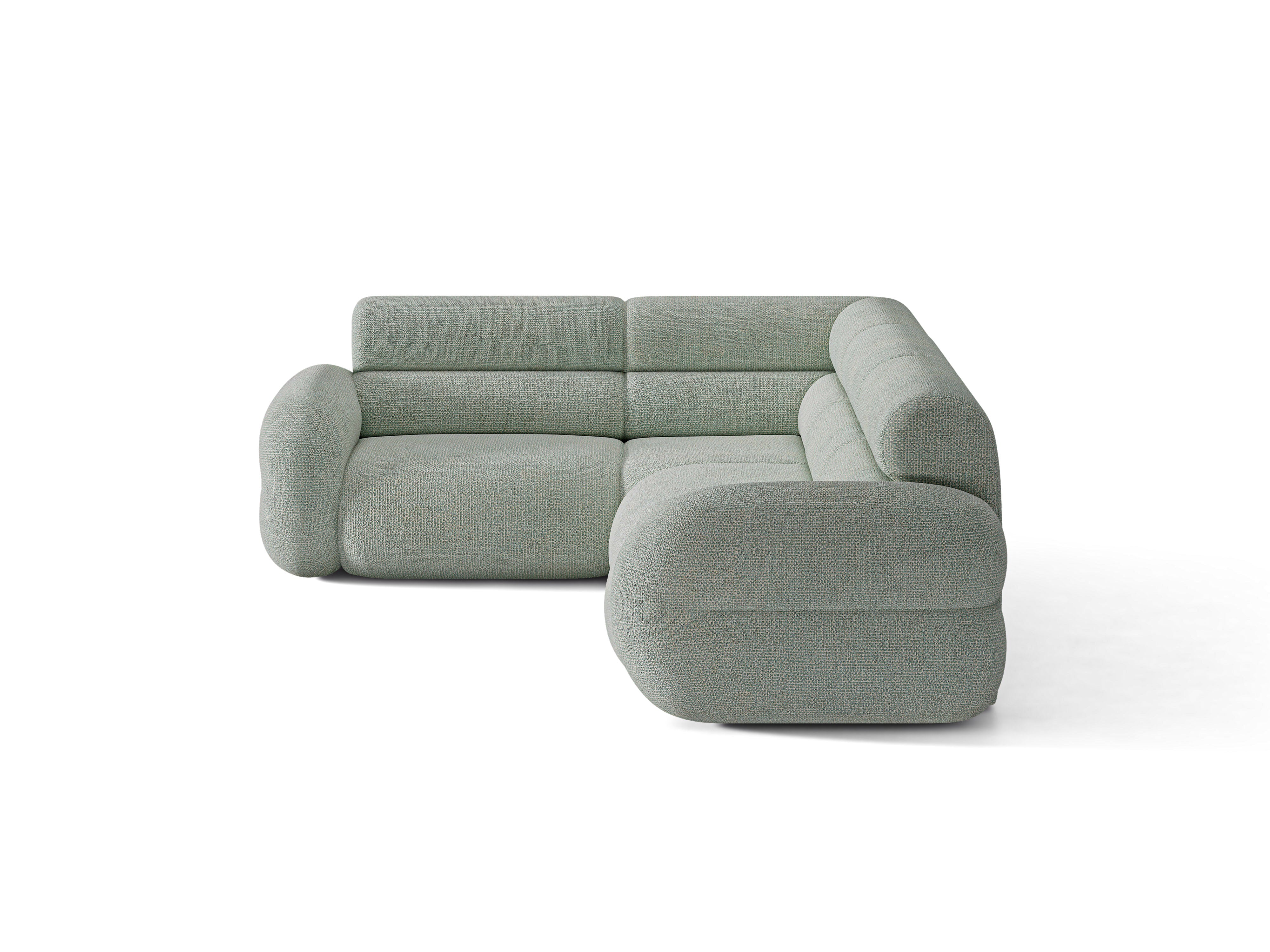 Left-facing L-shaped NEO corner sofa in blue mélange