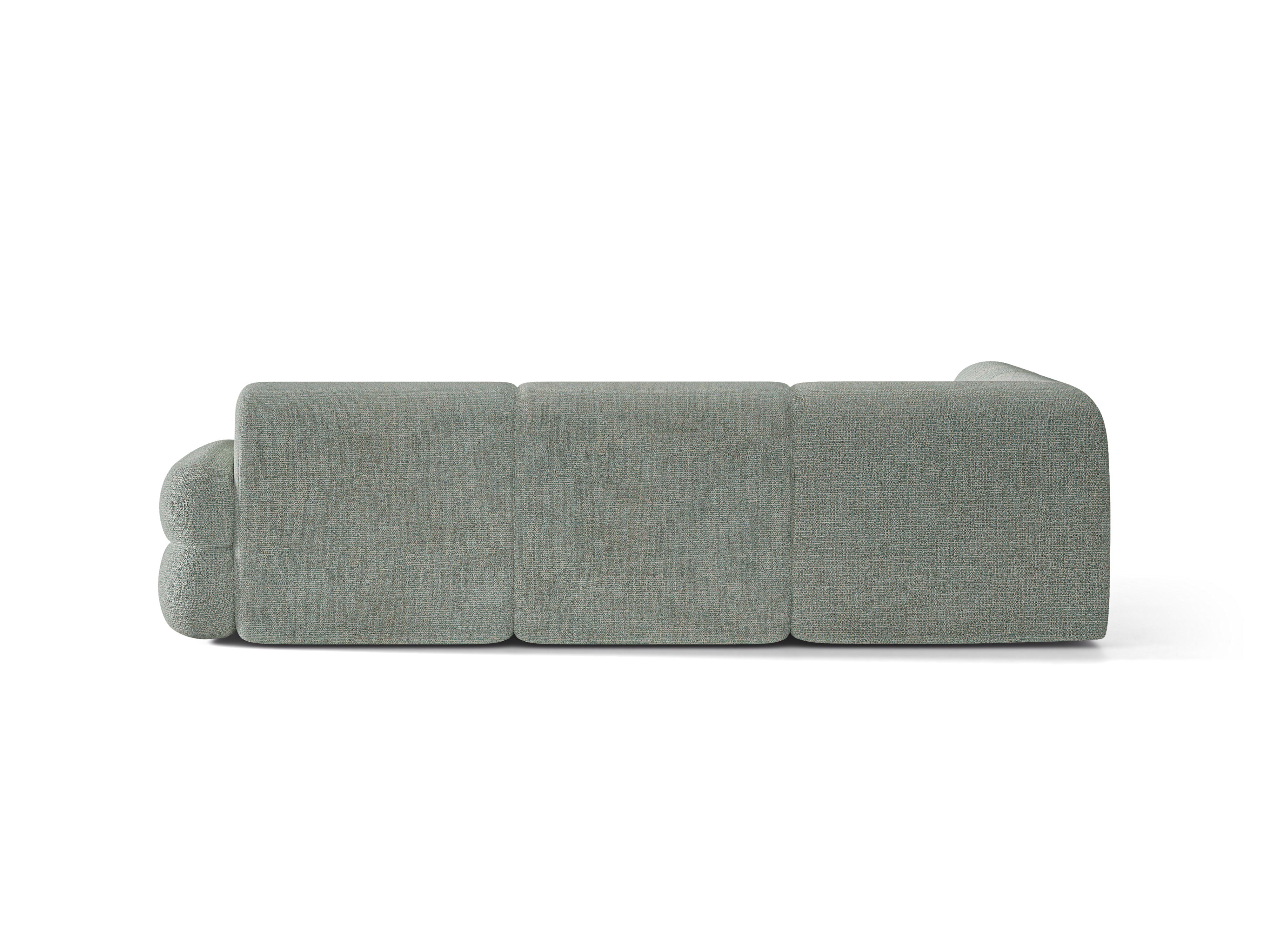 Left-facing L-shaped NEO corner sofa in blue mélange