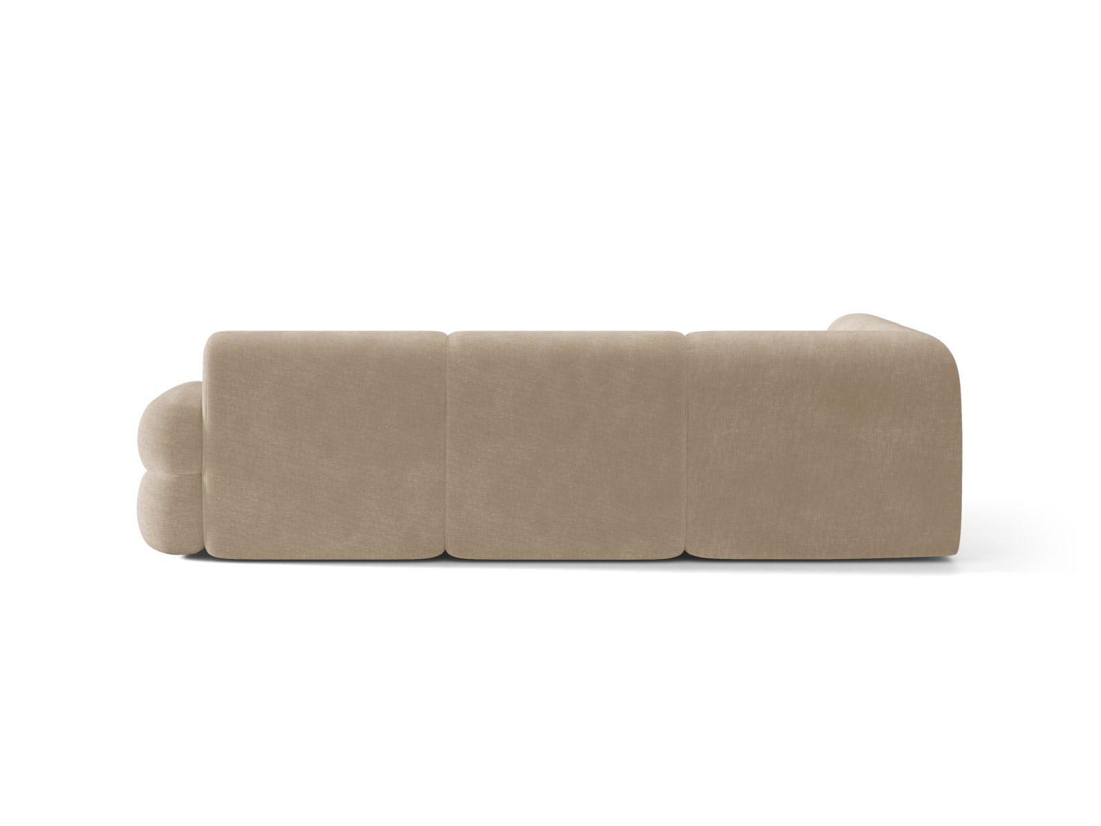 Left-facing L-shaped NEO beige chenille corner sofa