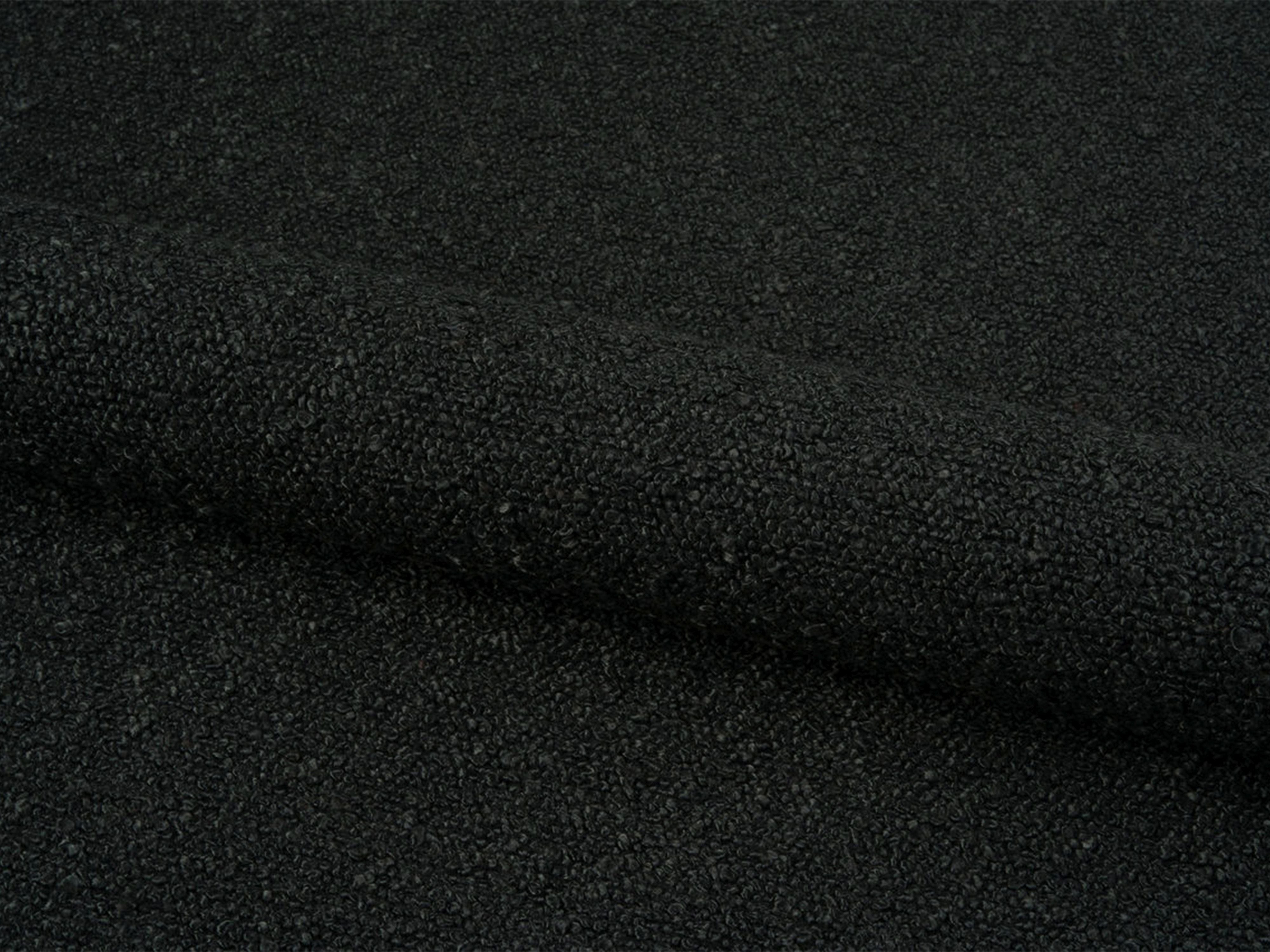 Right-facing 3-seater sofa JODIE in black boucle