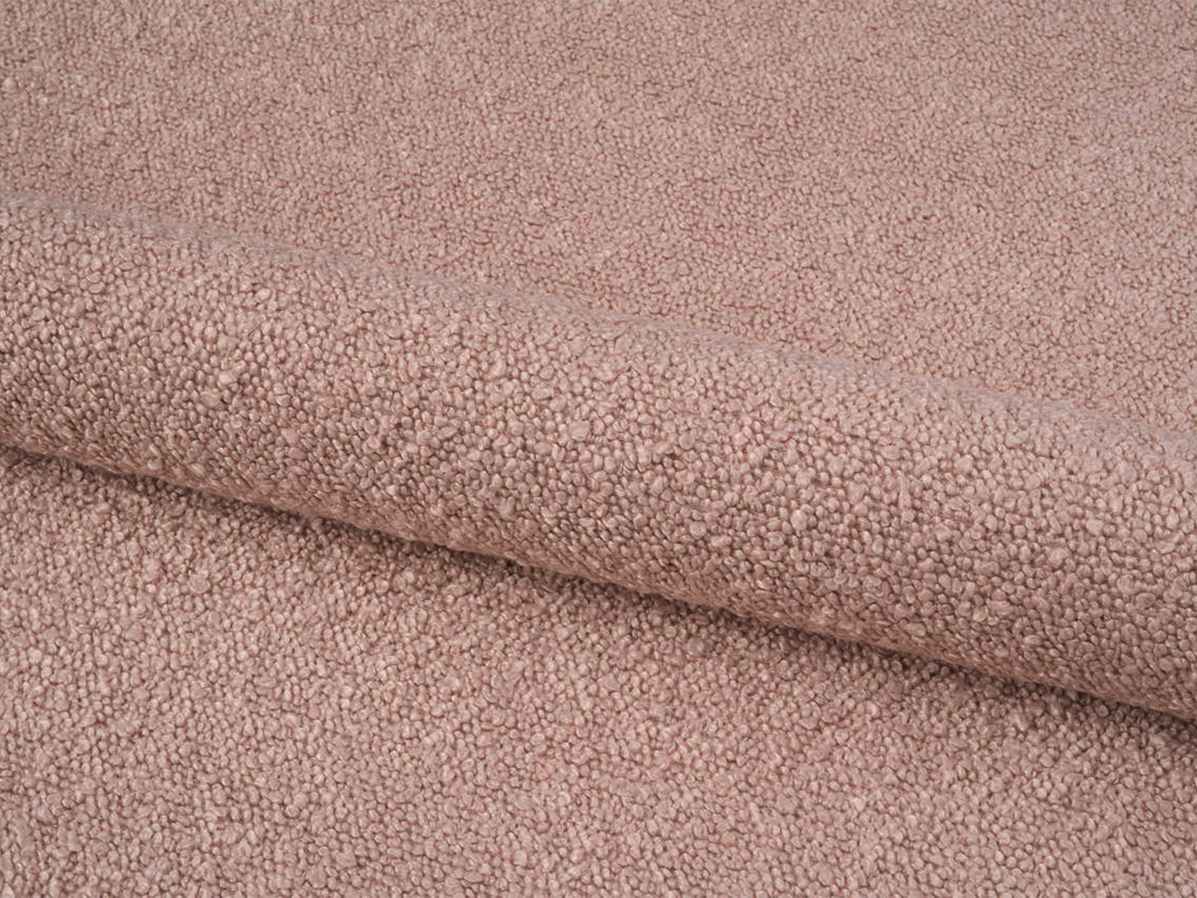 Right-facing 3-seater sofa JODIE in powder pink boucle