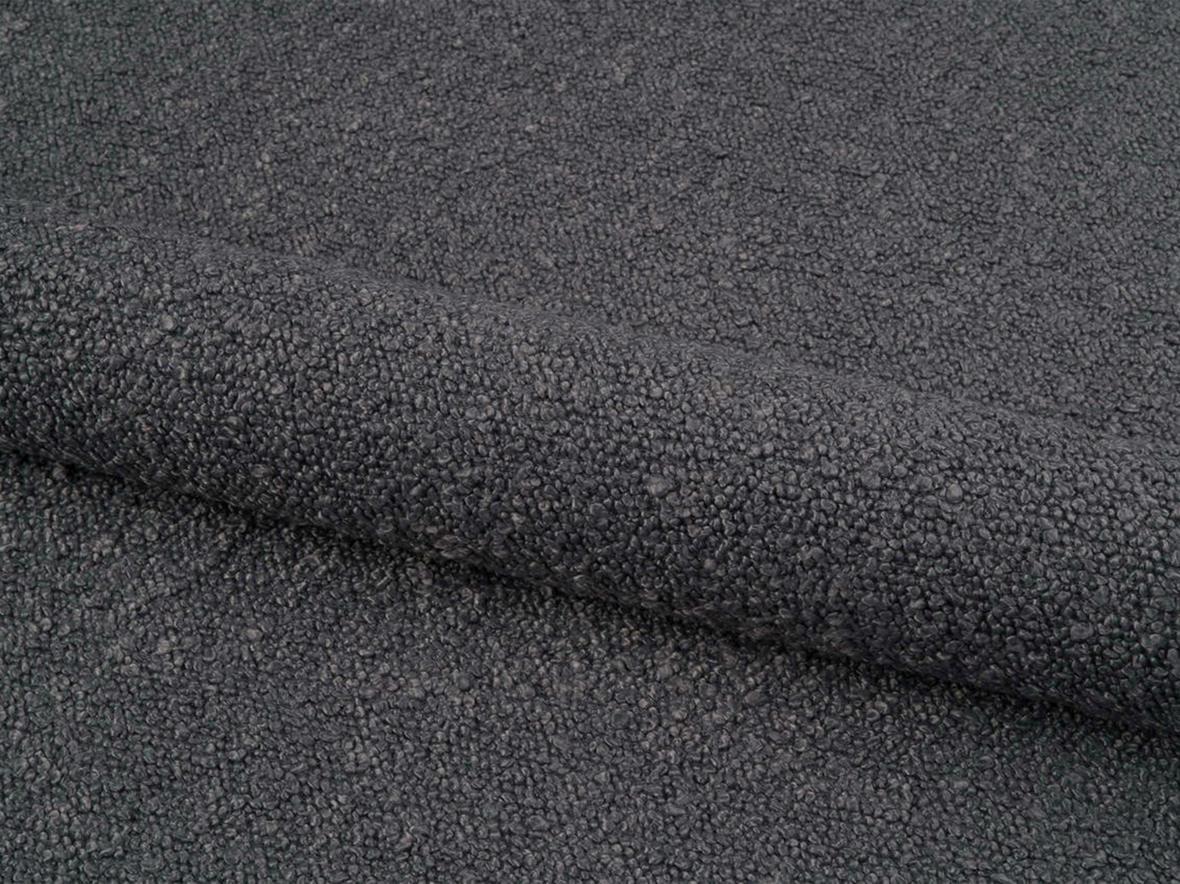 Right-facing 3-seater sofa JODIE in gray boucle
