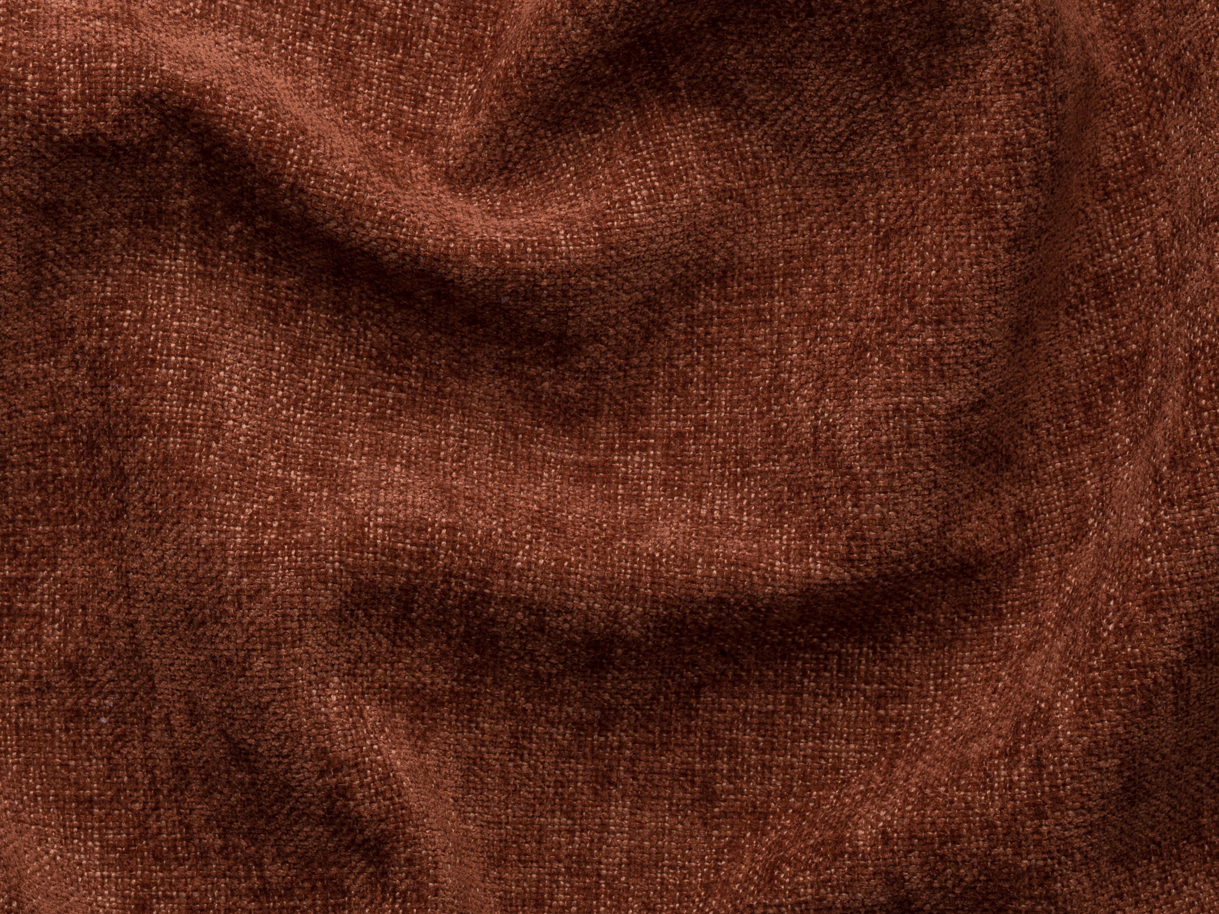 Right-facing 3-seater sofa JODIE in brick tweed