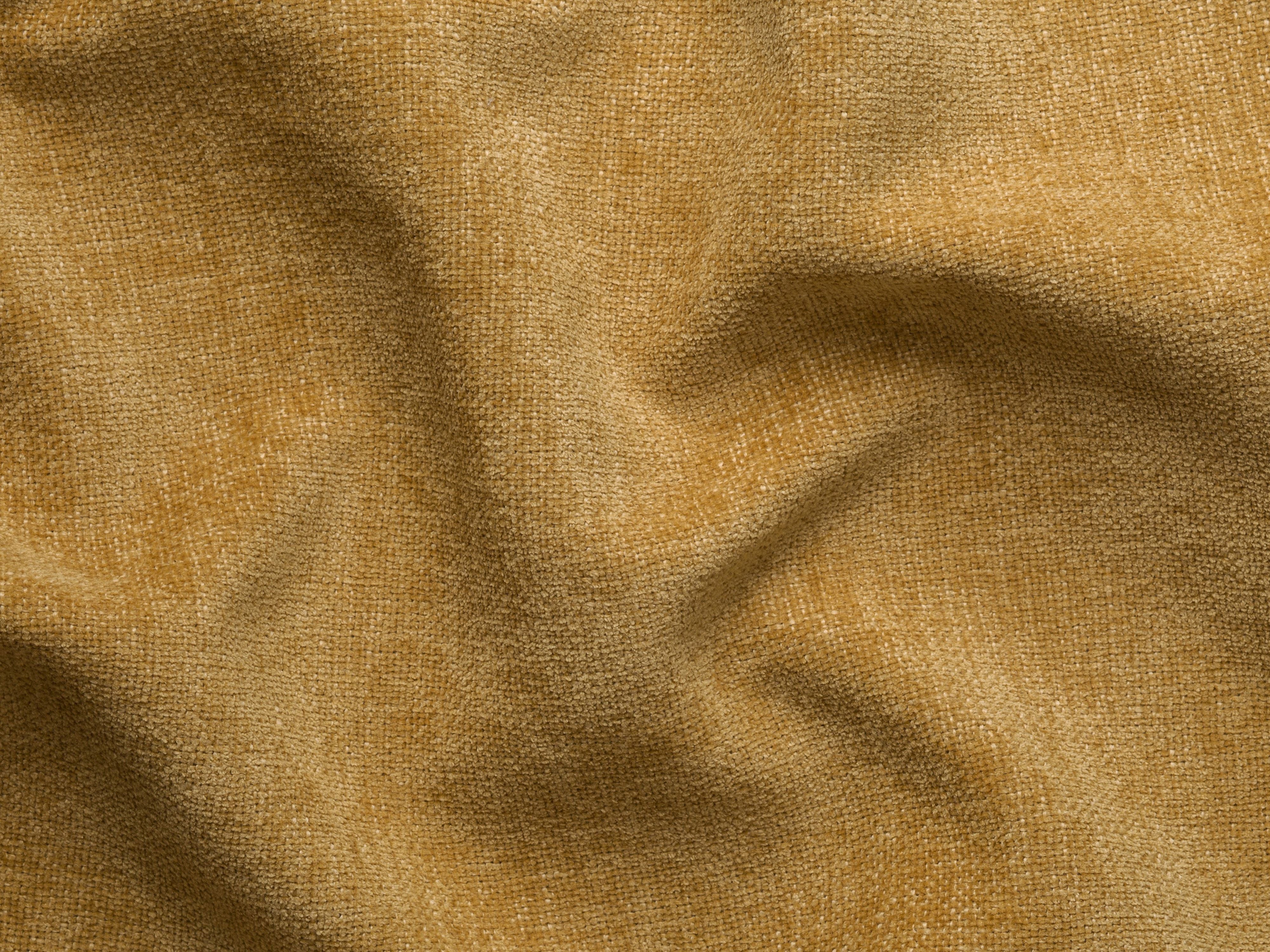 Right-facing 3-seater sofa JODIE in mustard tweed