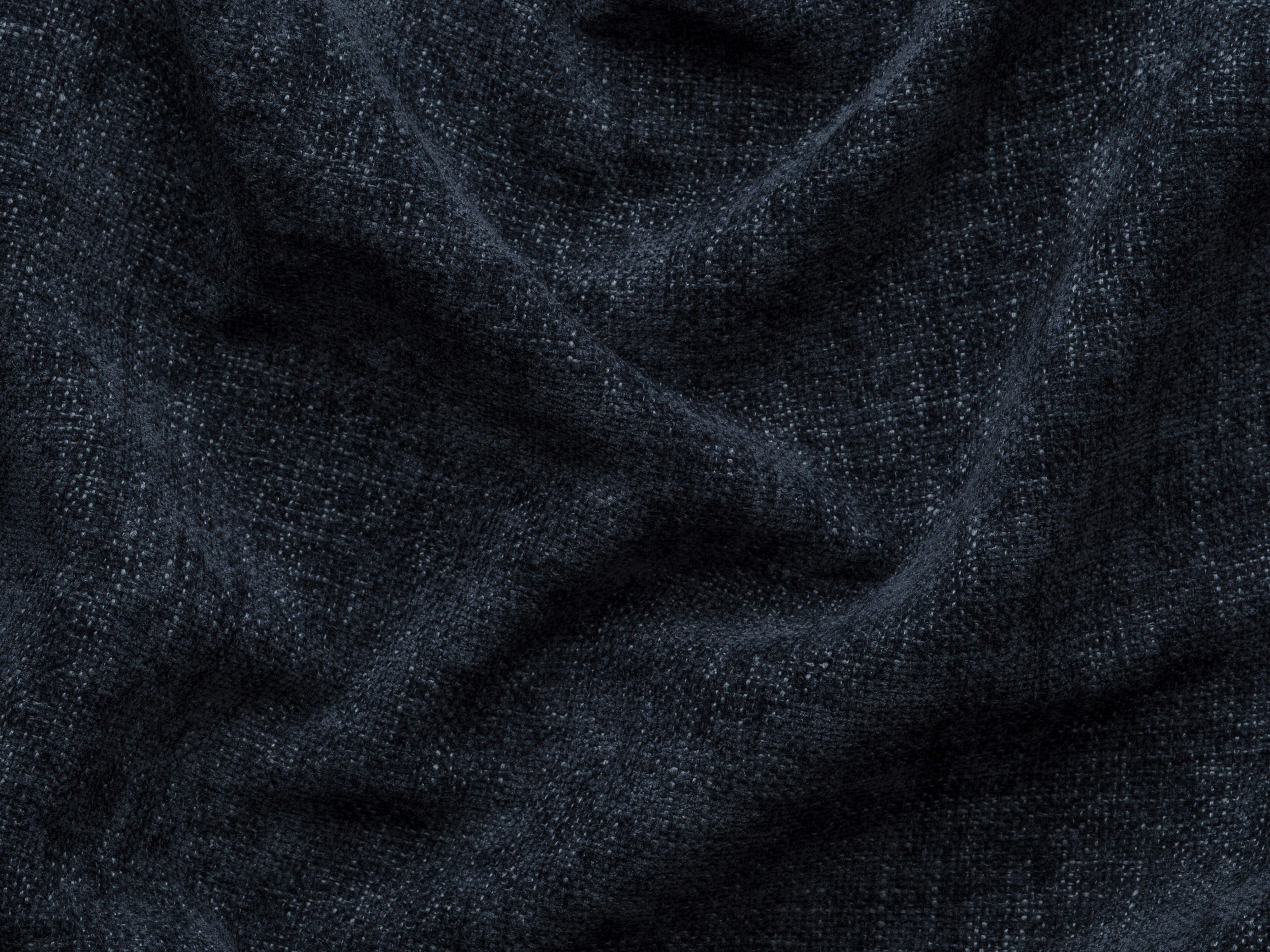 Right-facing 3-seater sofa JODIE in navy tweed