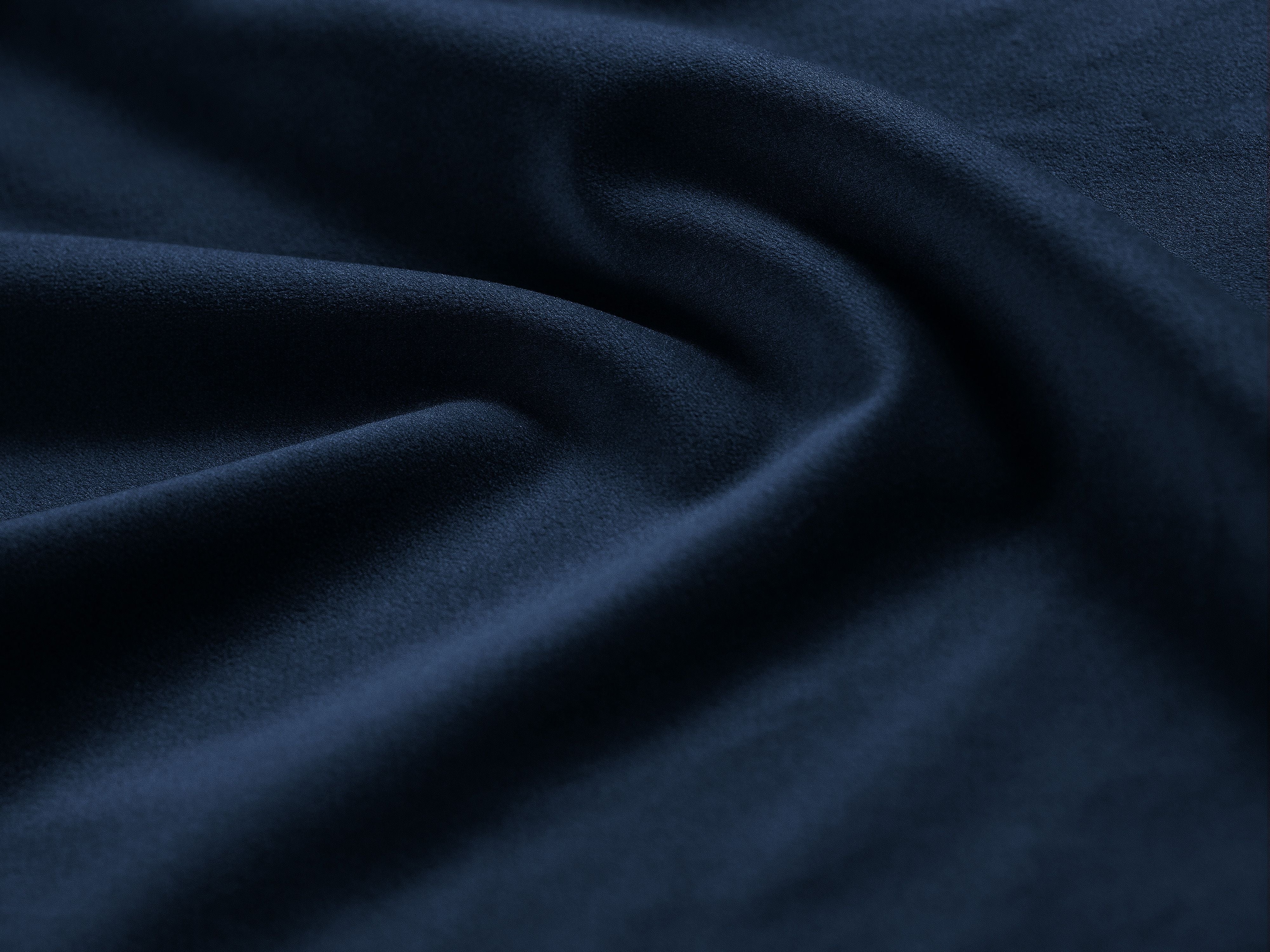 Right-facing velvet corner sofa for three people, JODIE in royal blue.