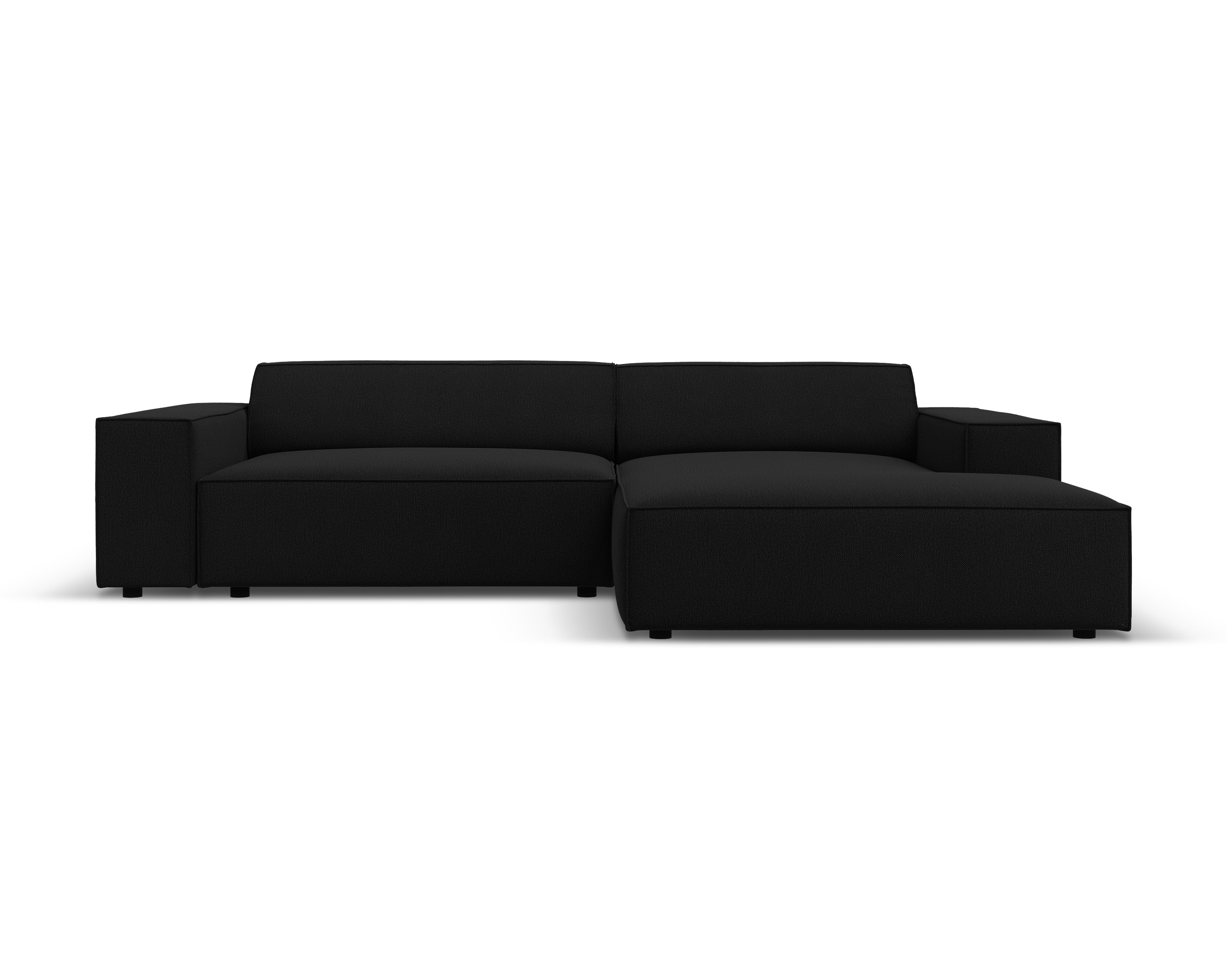 Right-facing 3-seater sofa JODIE in black