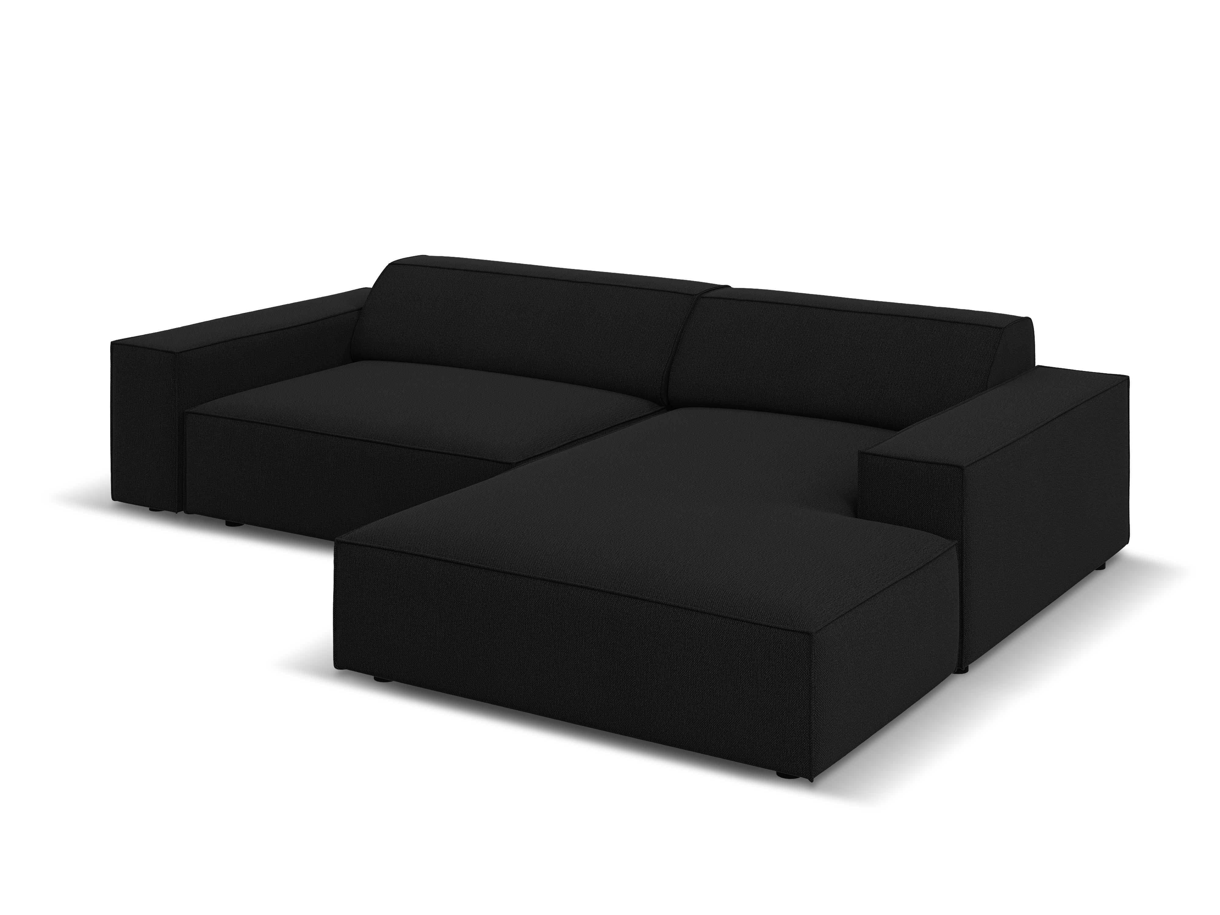 Right-facing 3-seater sofa JODIE in black