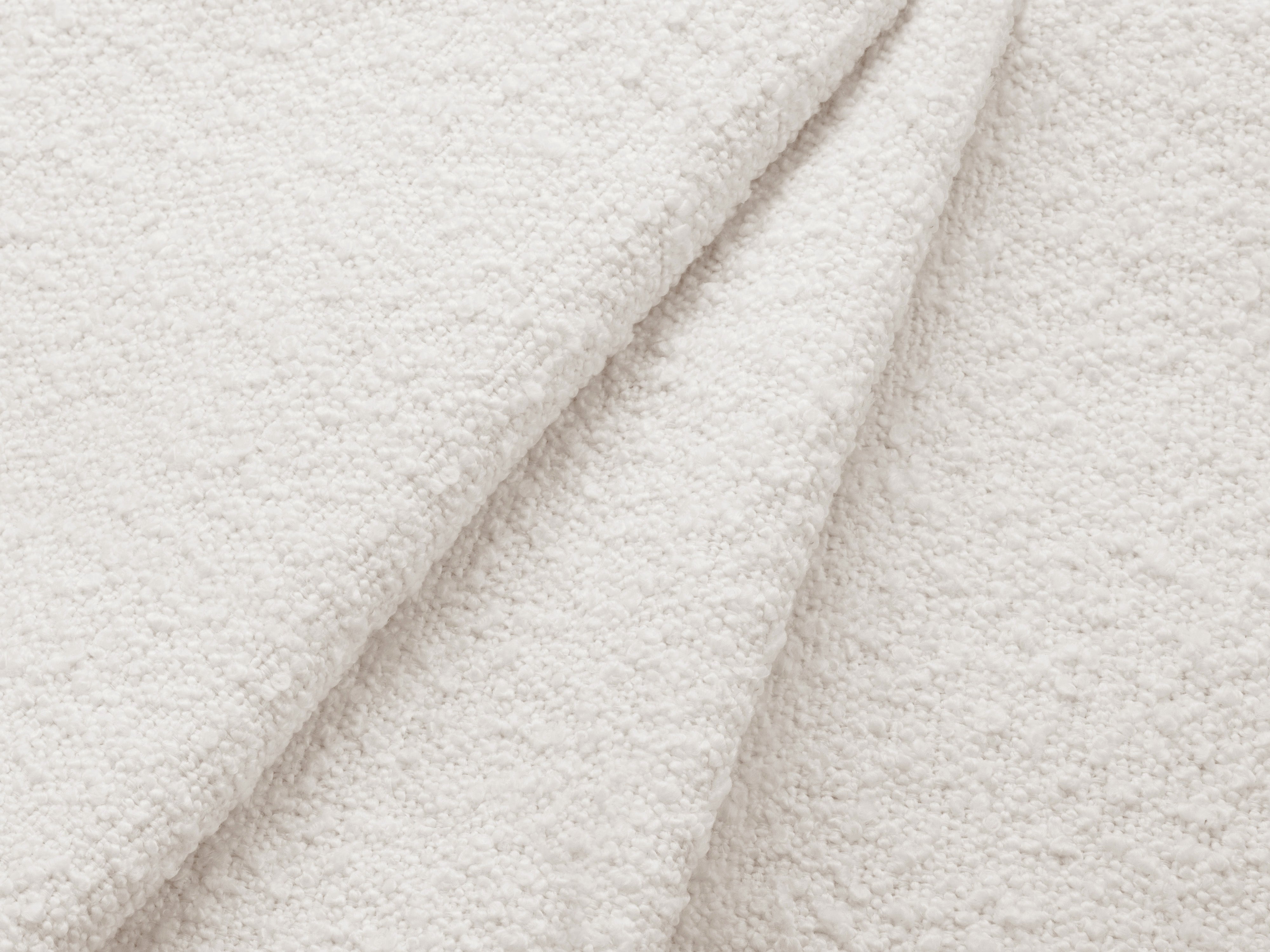 Right-facing 3-seater sofa KATE white boucle