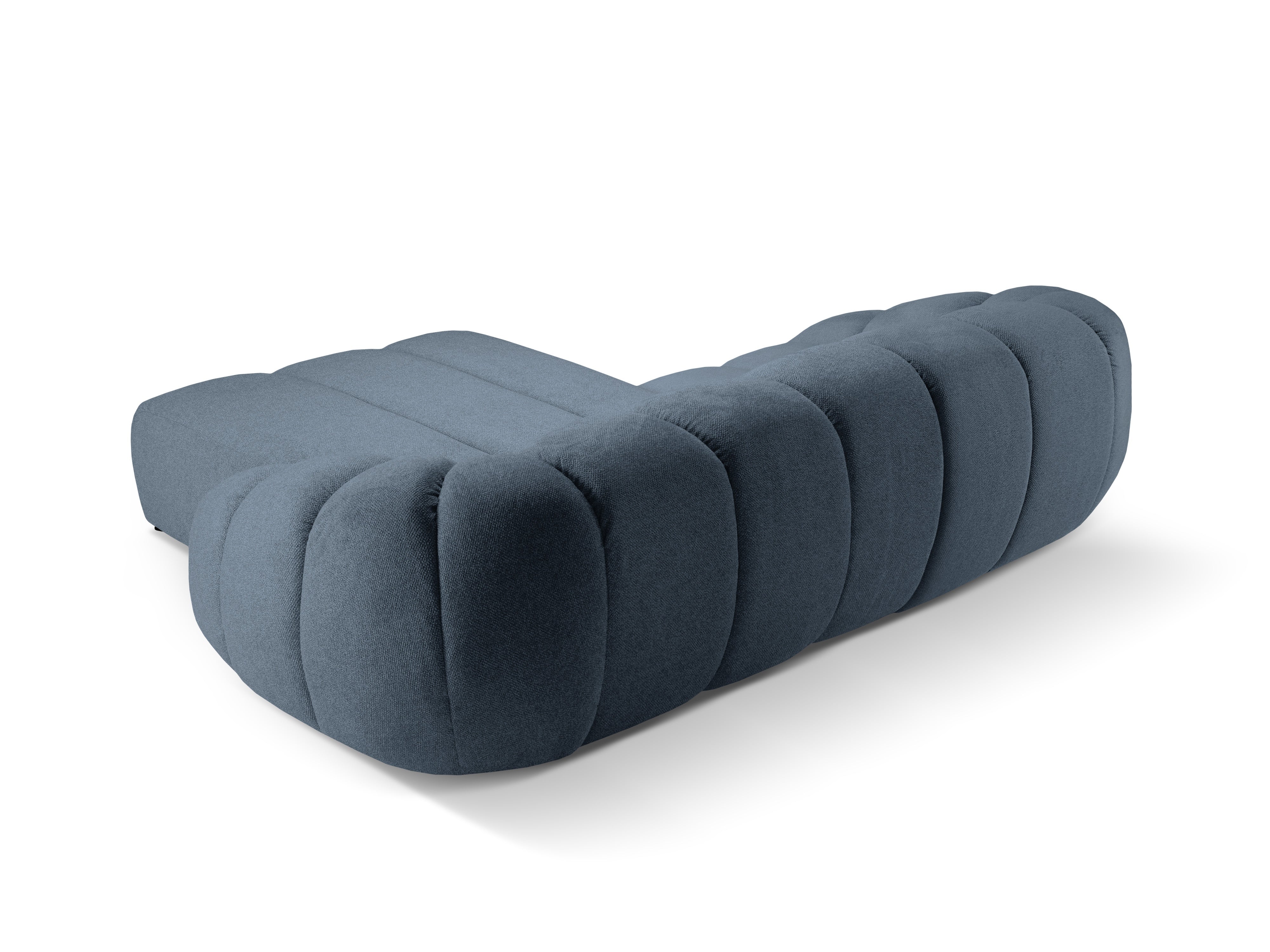 Right-facing 3-seater corner sofa DIANA light blue chenille [Monika]