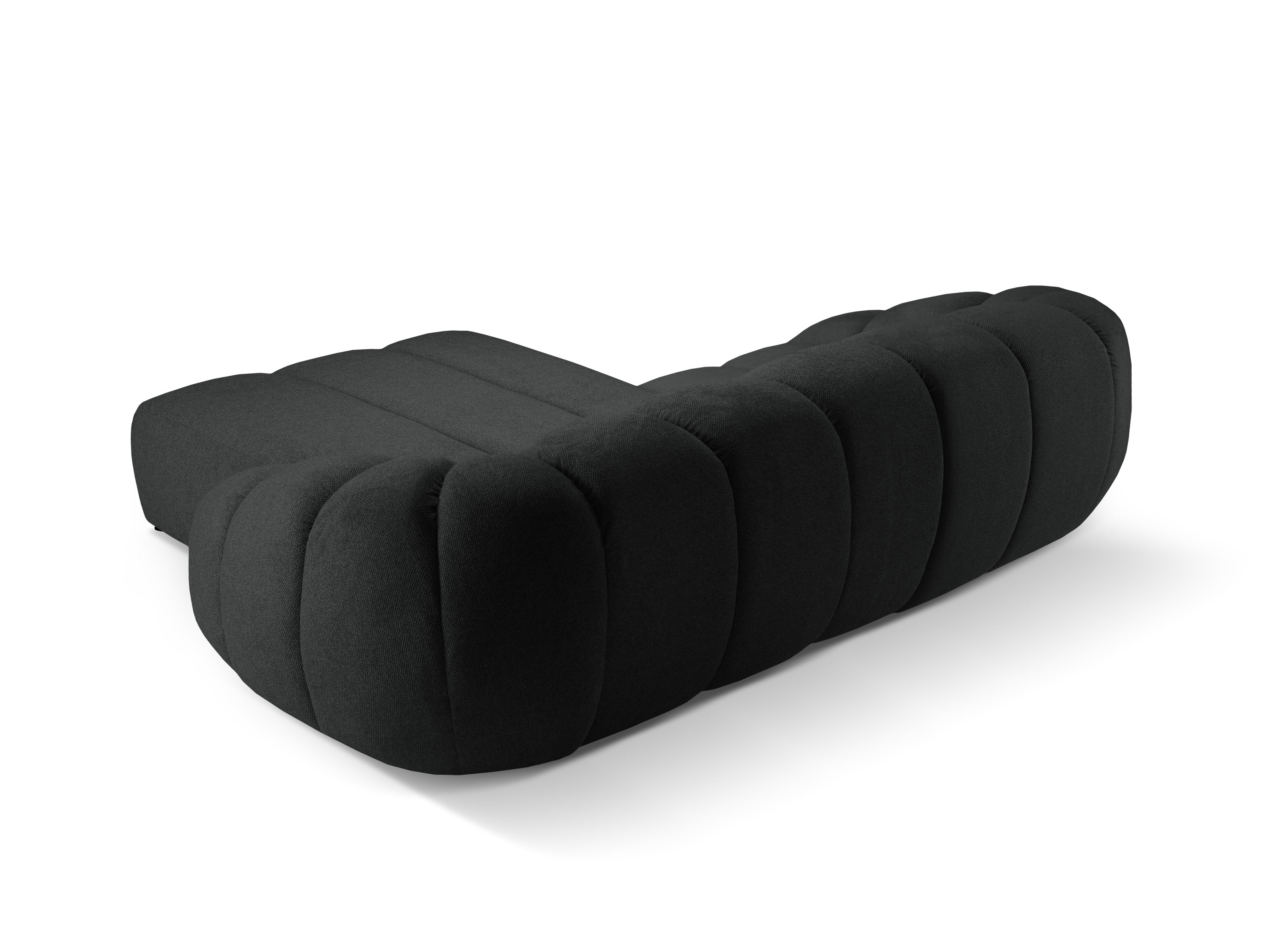 Dreisitzer-Ecksofa rechts DIANA anthrazitfarbenes Chenille