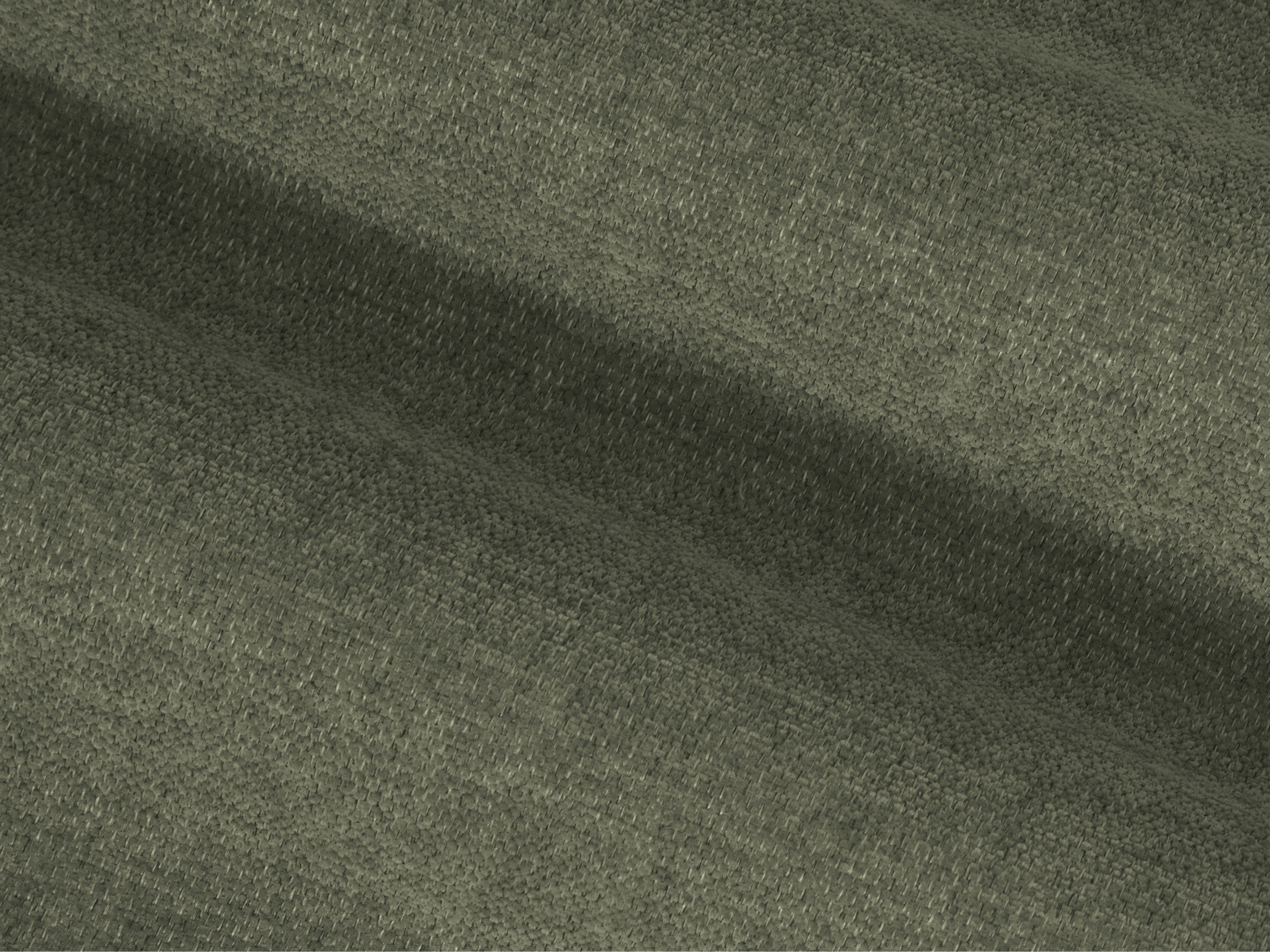Right-facing corner sofa BEMY olive chenille