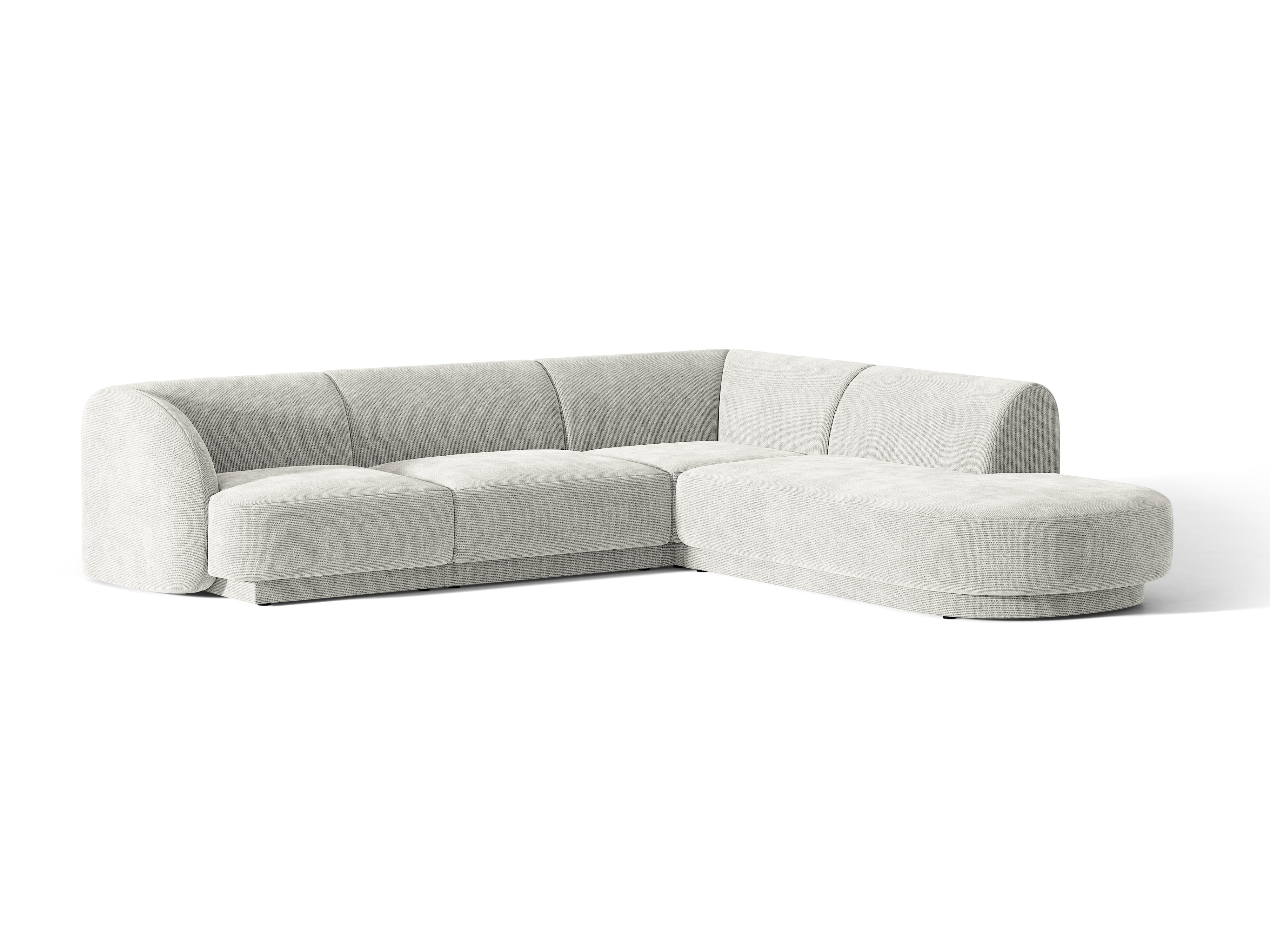 Narożnik prawostronny 6-osobowy MILEY szary szenil – sofa narożna