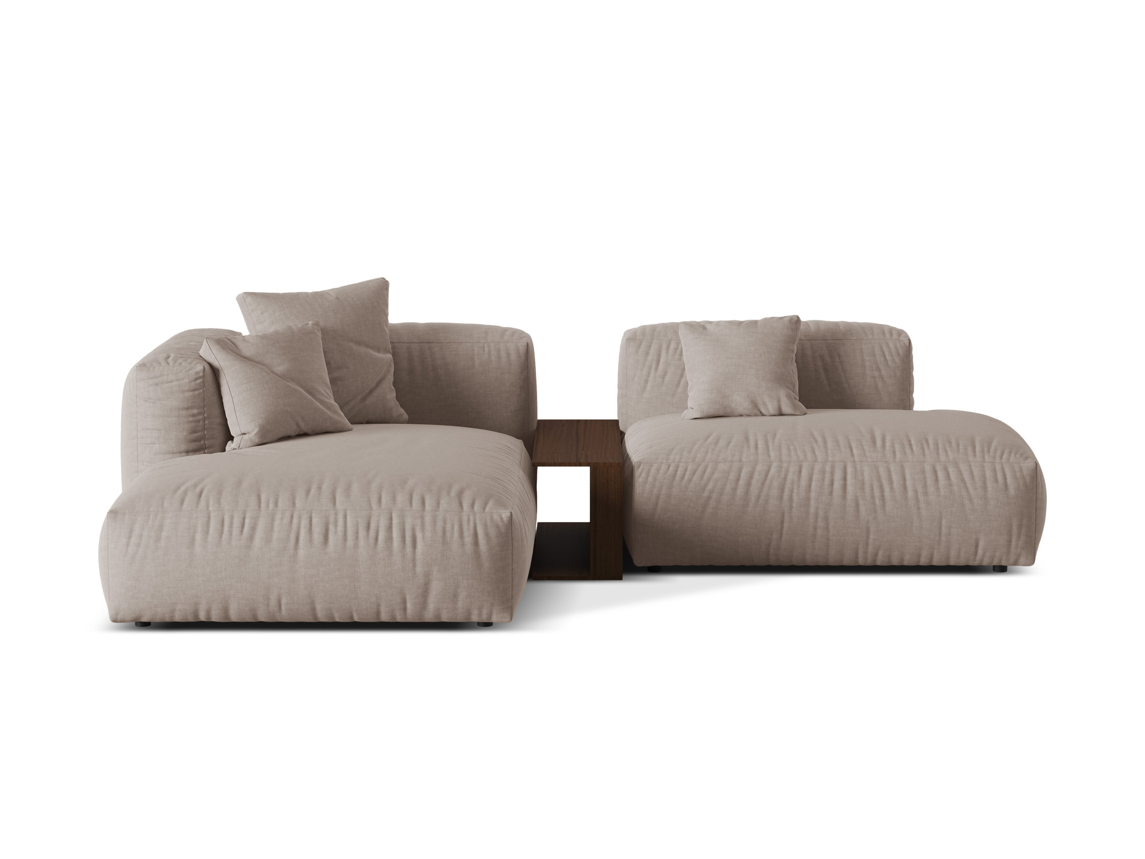 Left -sided corner with a dark beige Martin table