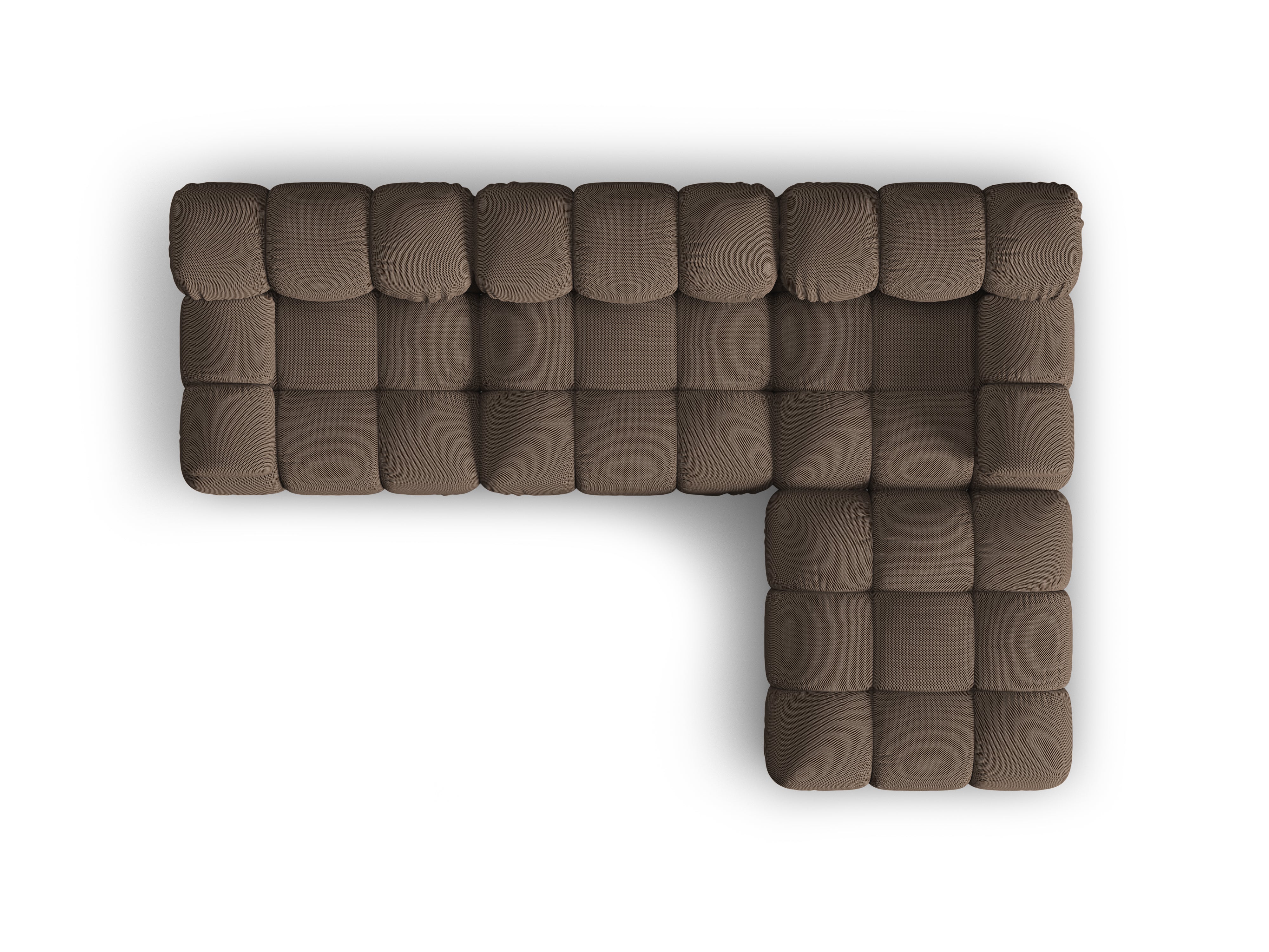 Universal corner sofa BELLIS in brown 3D fabric