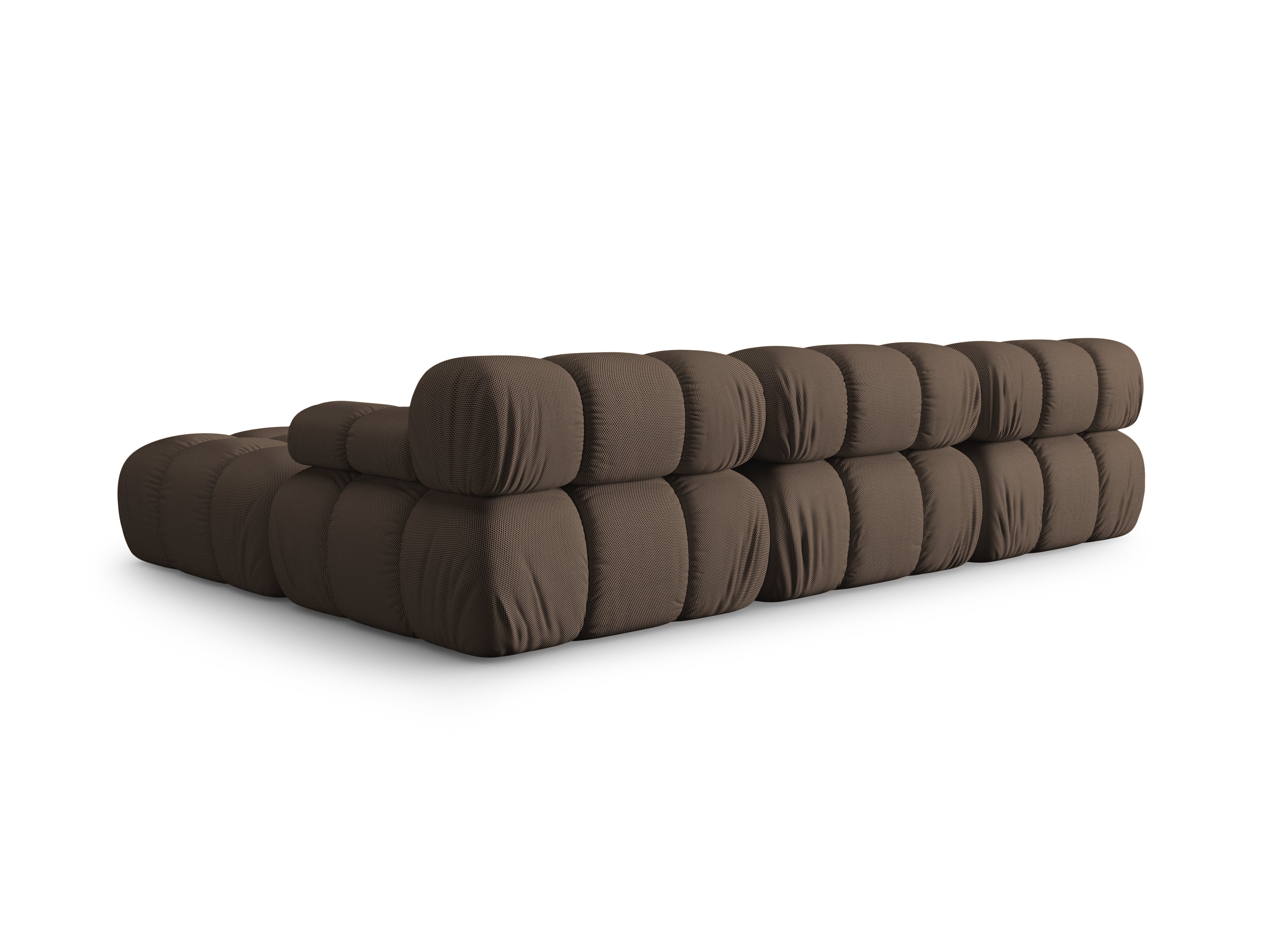 Universal corner sofa BELLIS in brown 3D fabric
