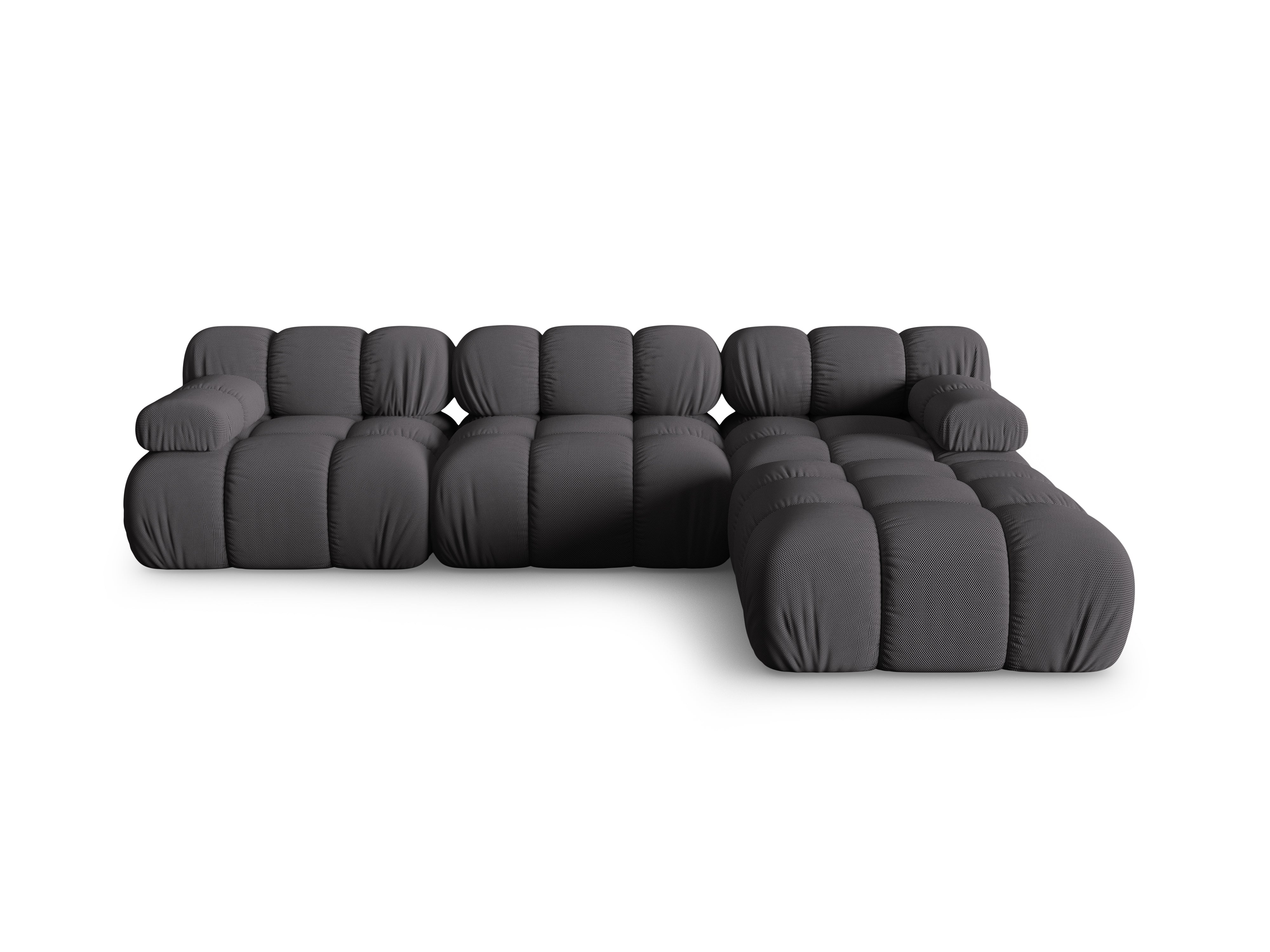 Universal corner sofa BELLIS in dark gray 3D fabric
