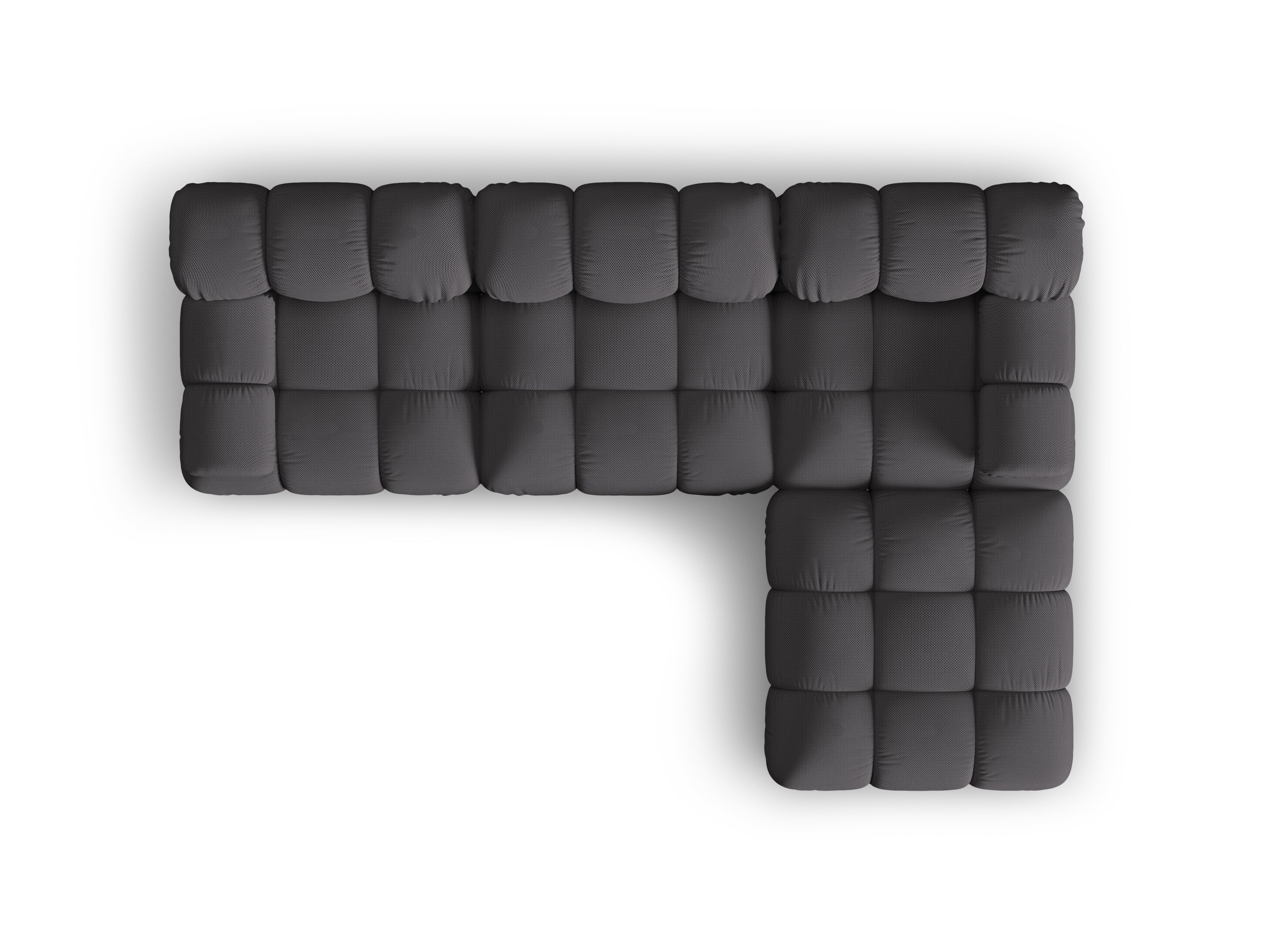Universal corner sofa BELLIS in dark gray 3D fabric