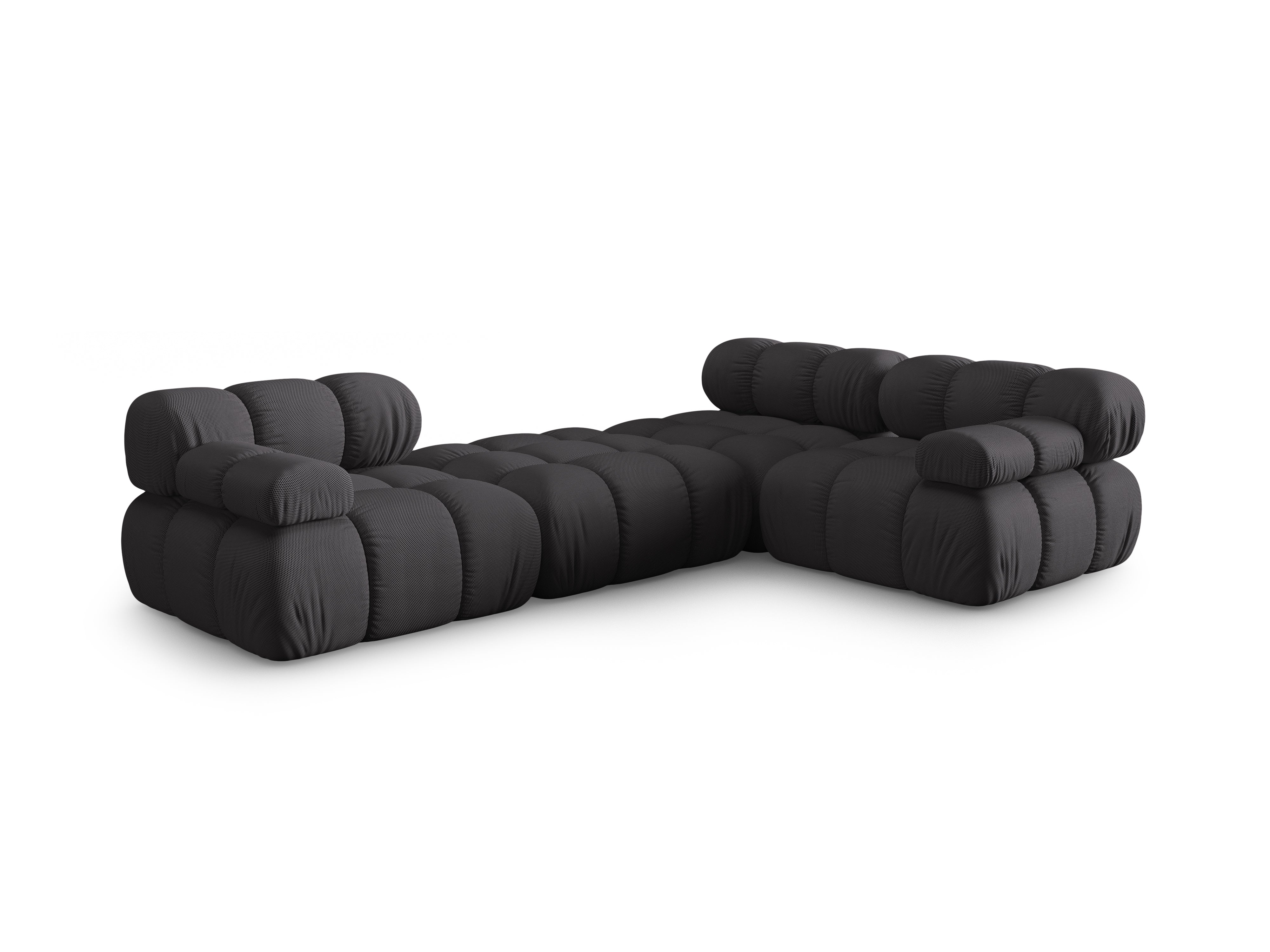 Universal corner sofa BELLIS in dark gray 3D fabric