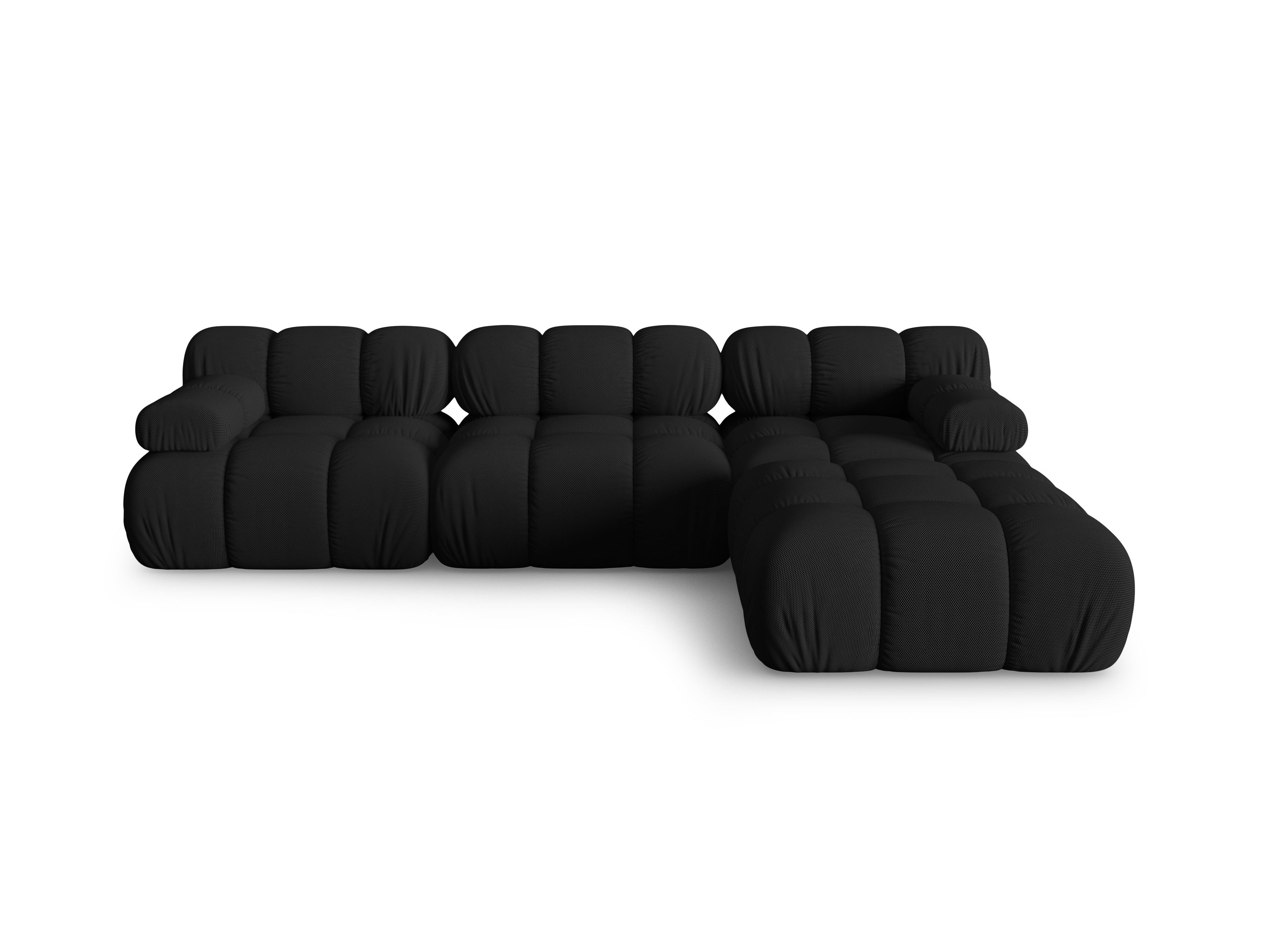 Universal corner sofa BELLIS black 3D fabric