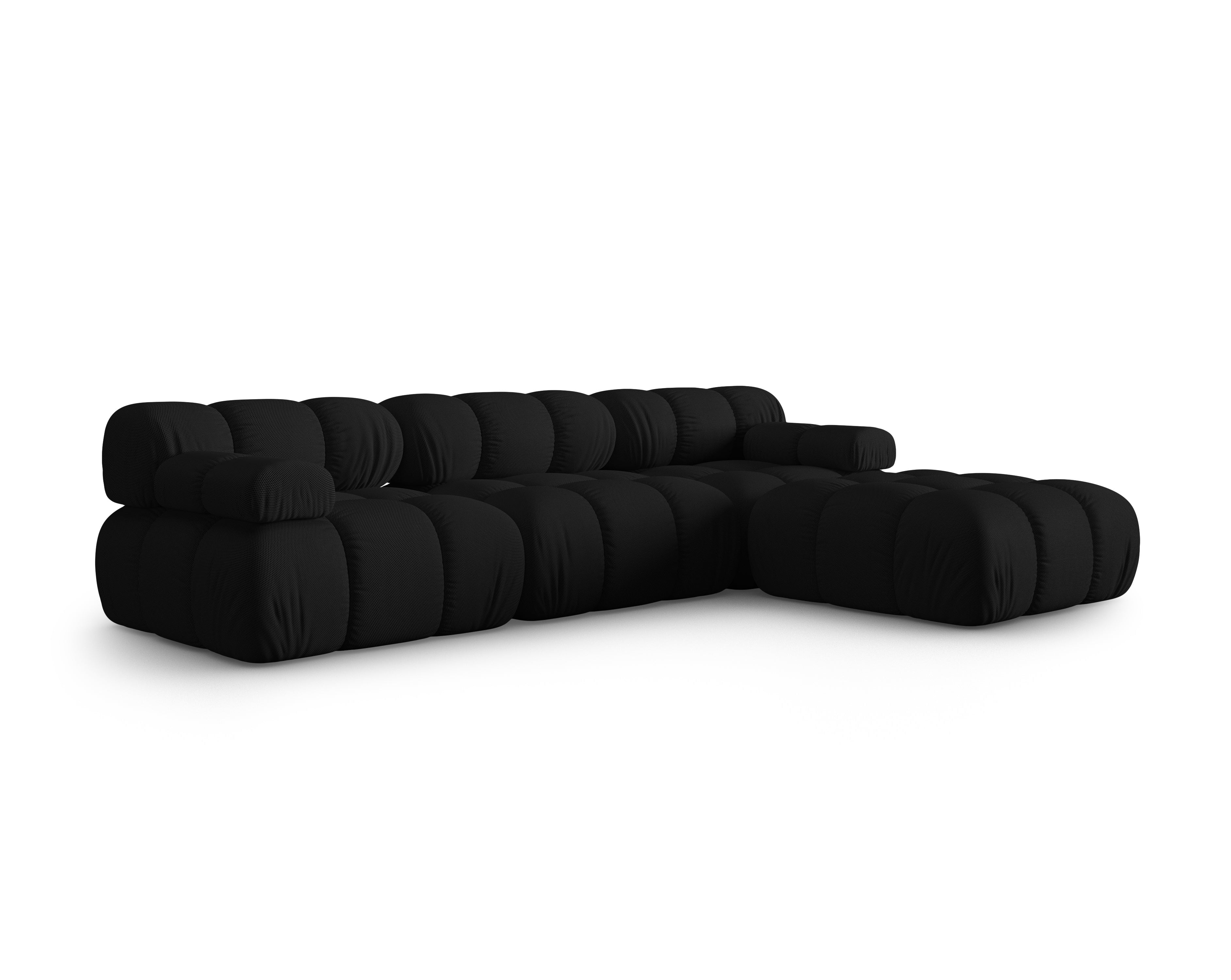 Universal corner sofa BELLIS black 3D fabric
