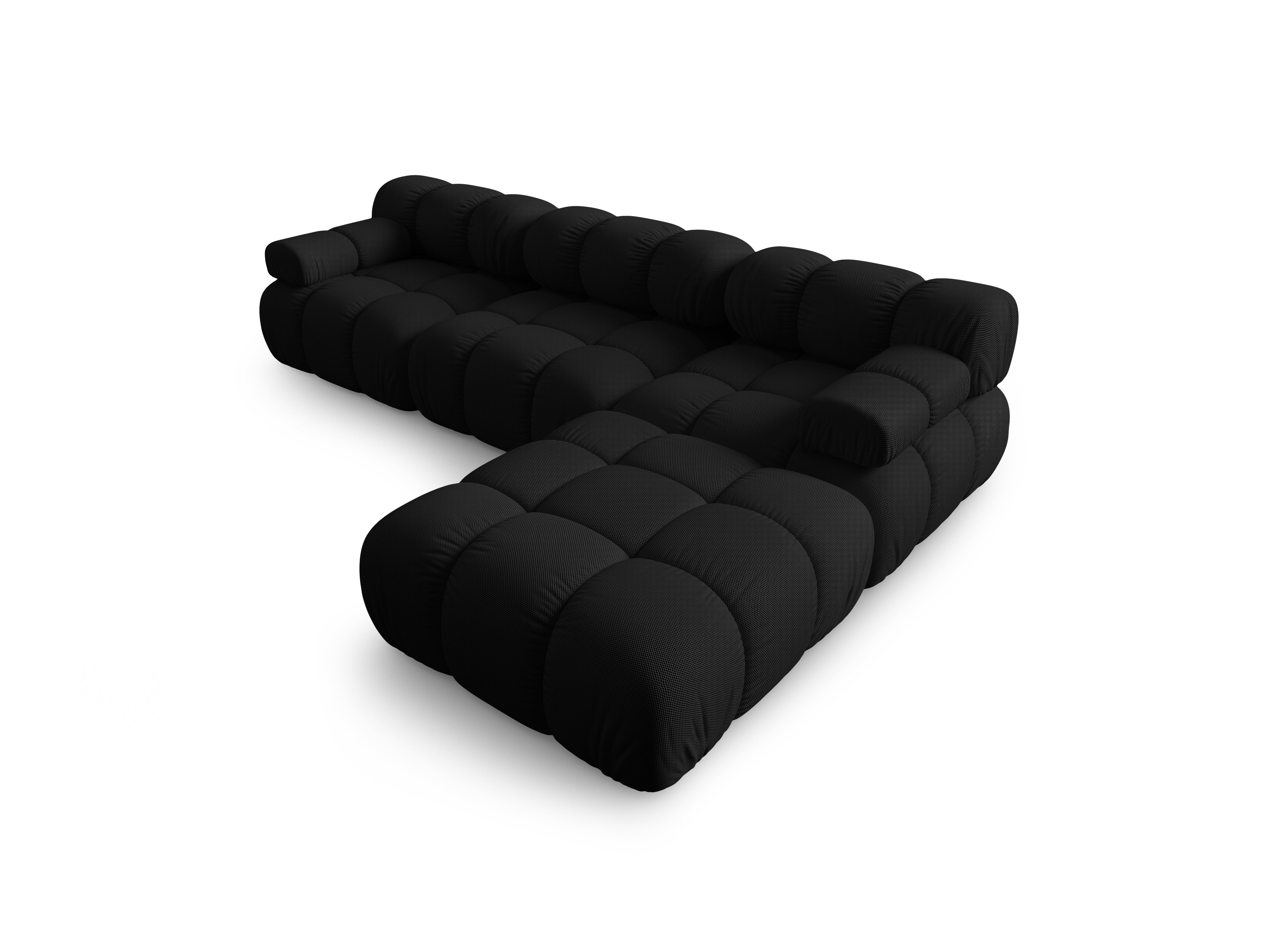 Universal corner sofa BELLIS black 3D fabric