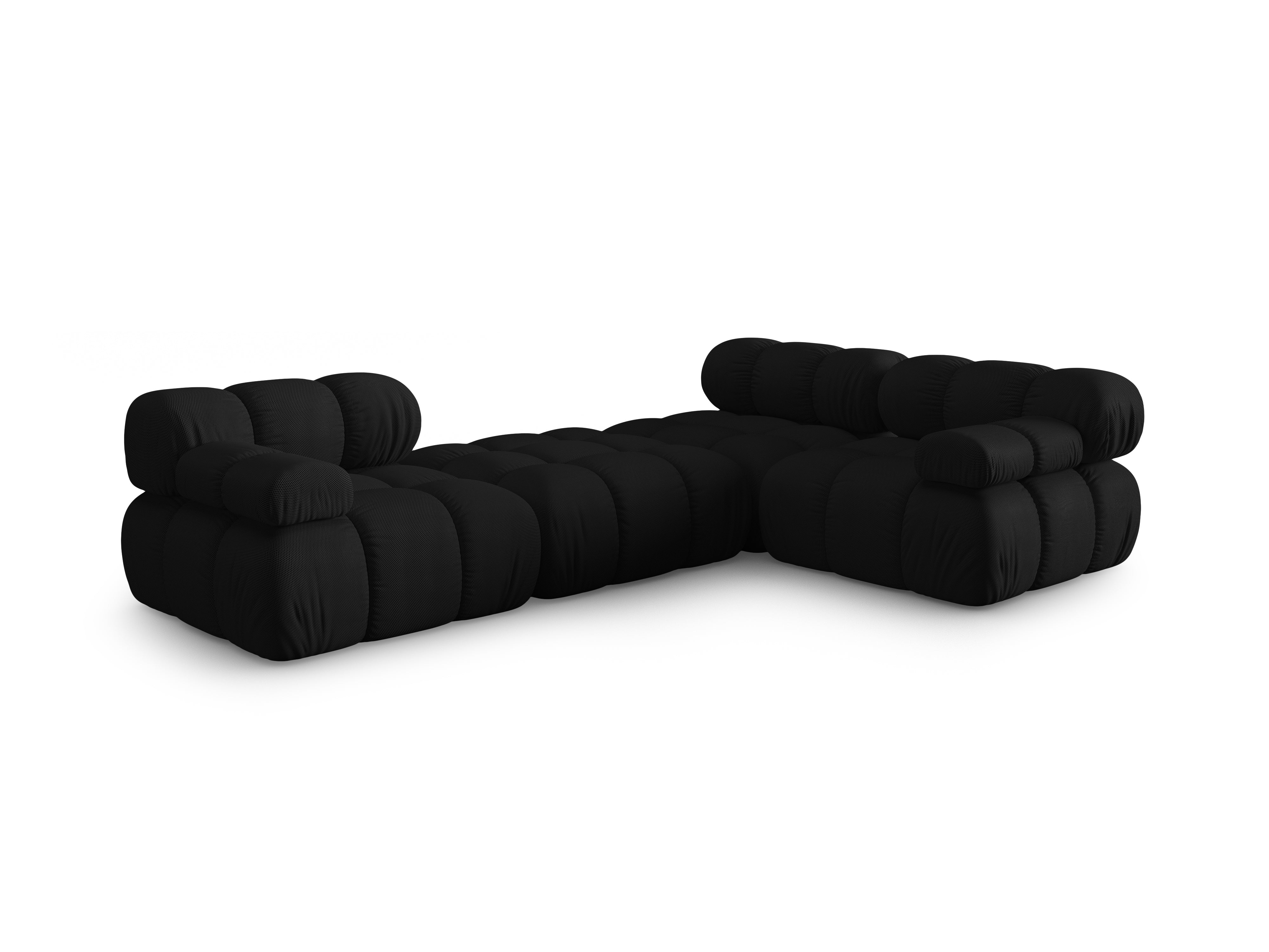 Universal corner sofa BELLIS black 3D fabric