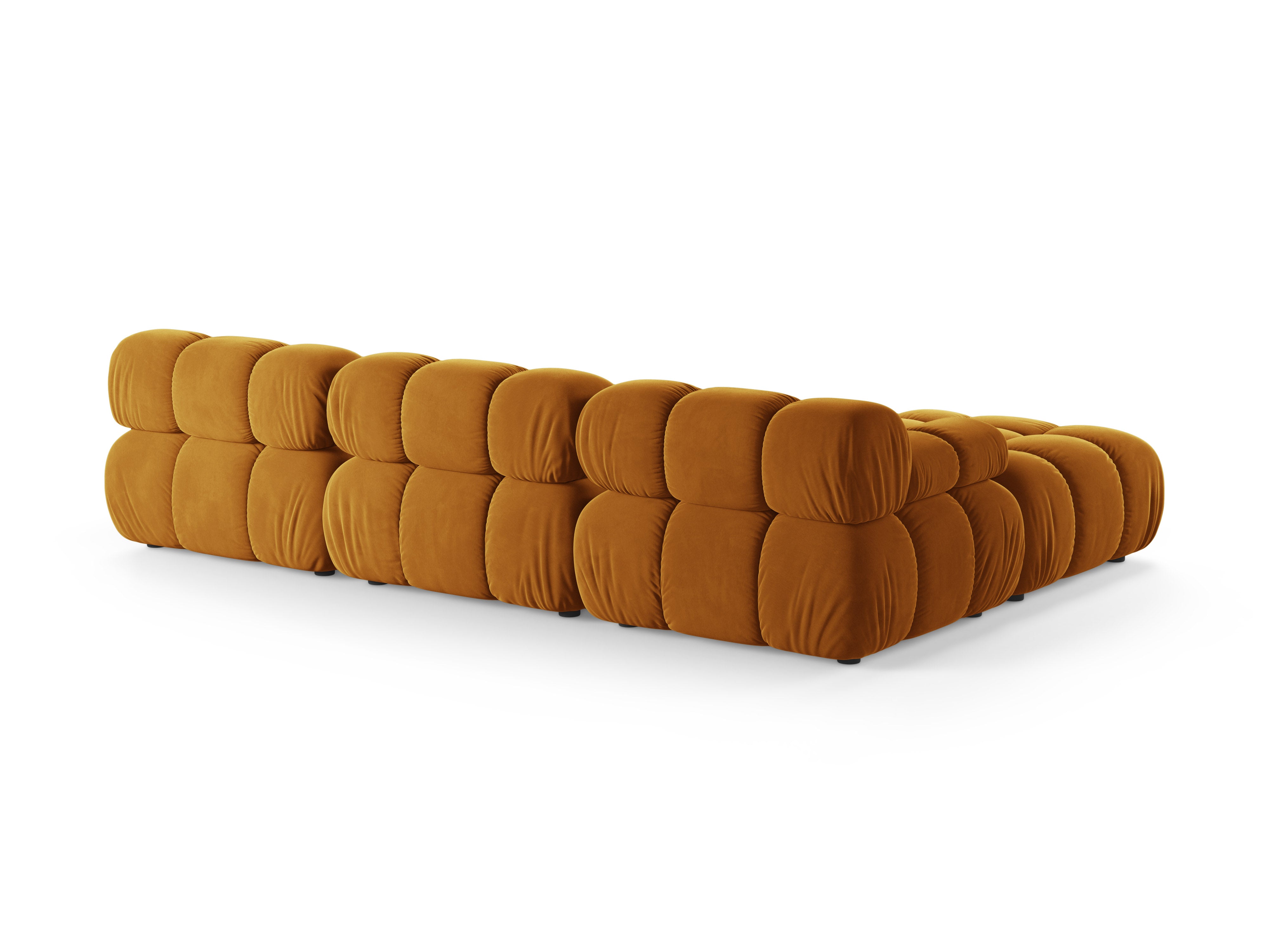 Universal corner sofa BELLIS in mustard velvet