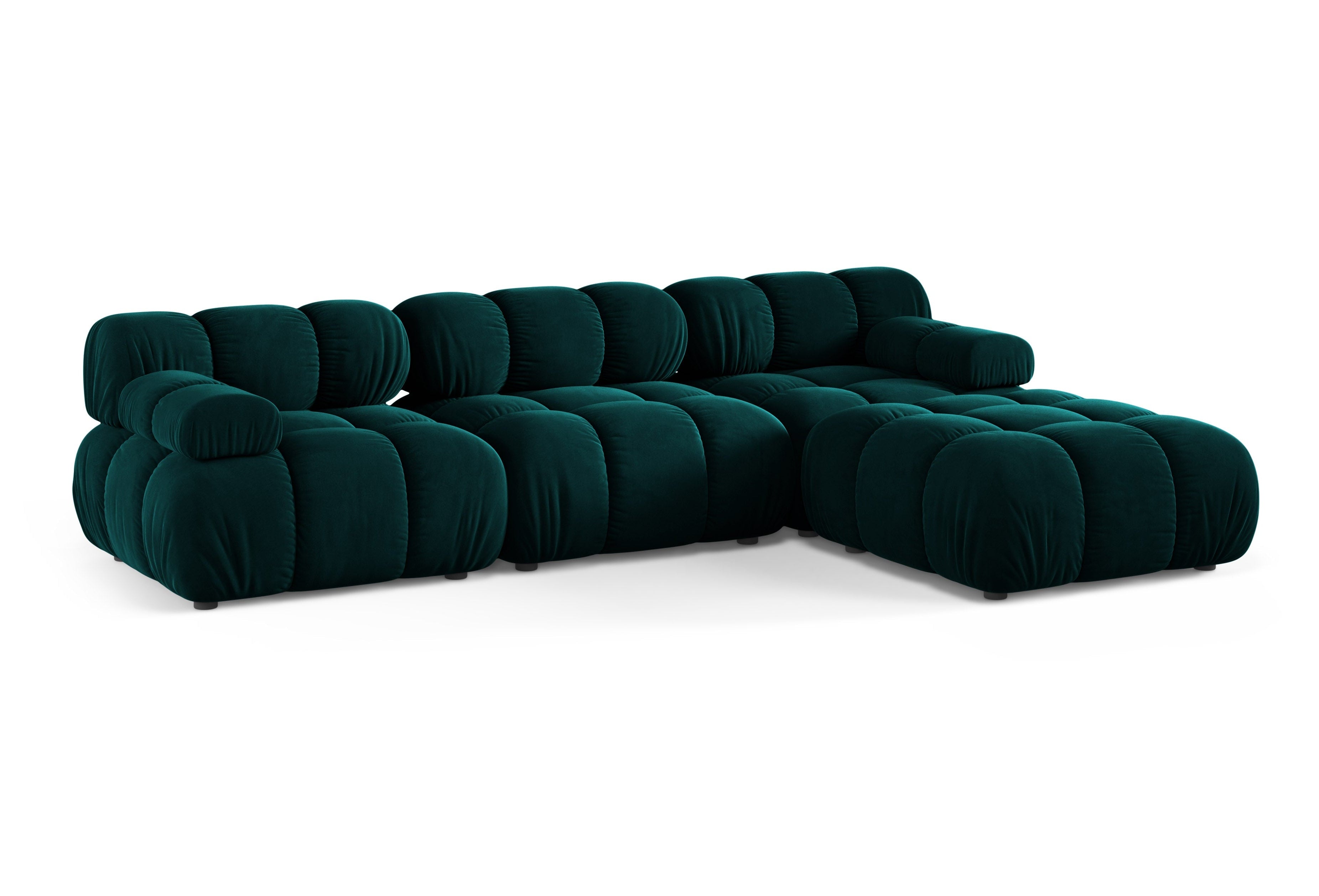 Universal corner sofa BELLIS deep petrol velvet
