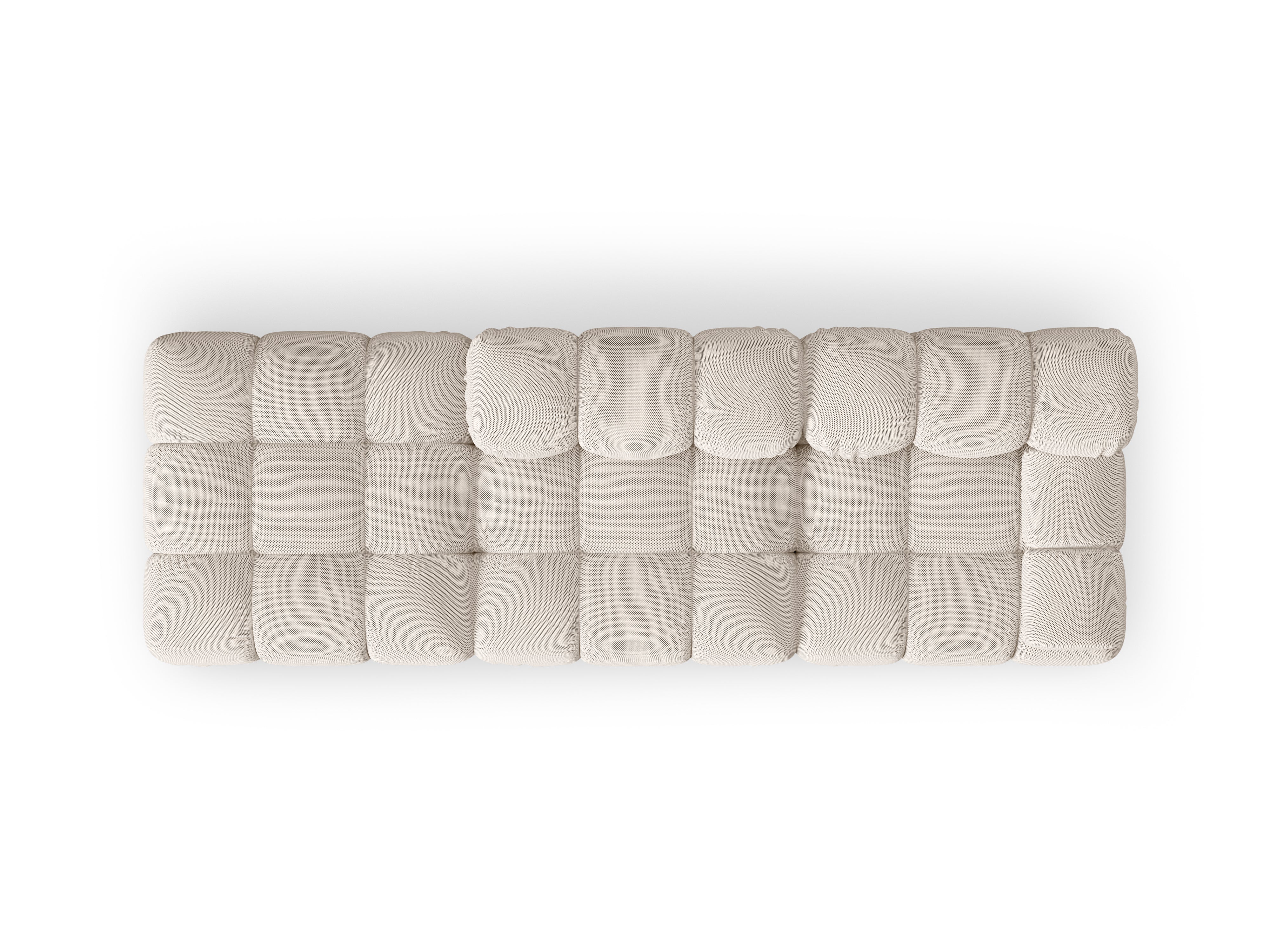 Open left-sided modular sofa BELLIS in beige 3D fabric