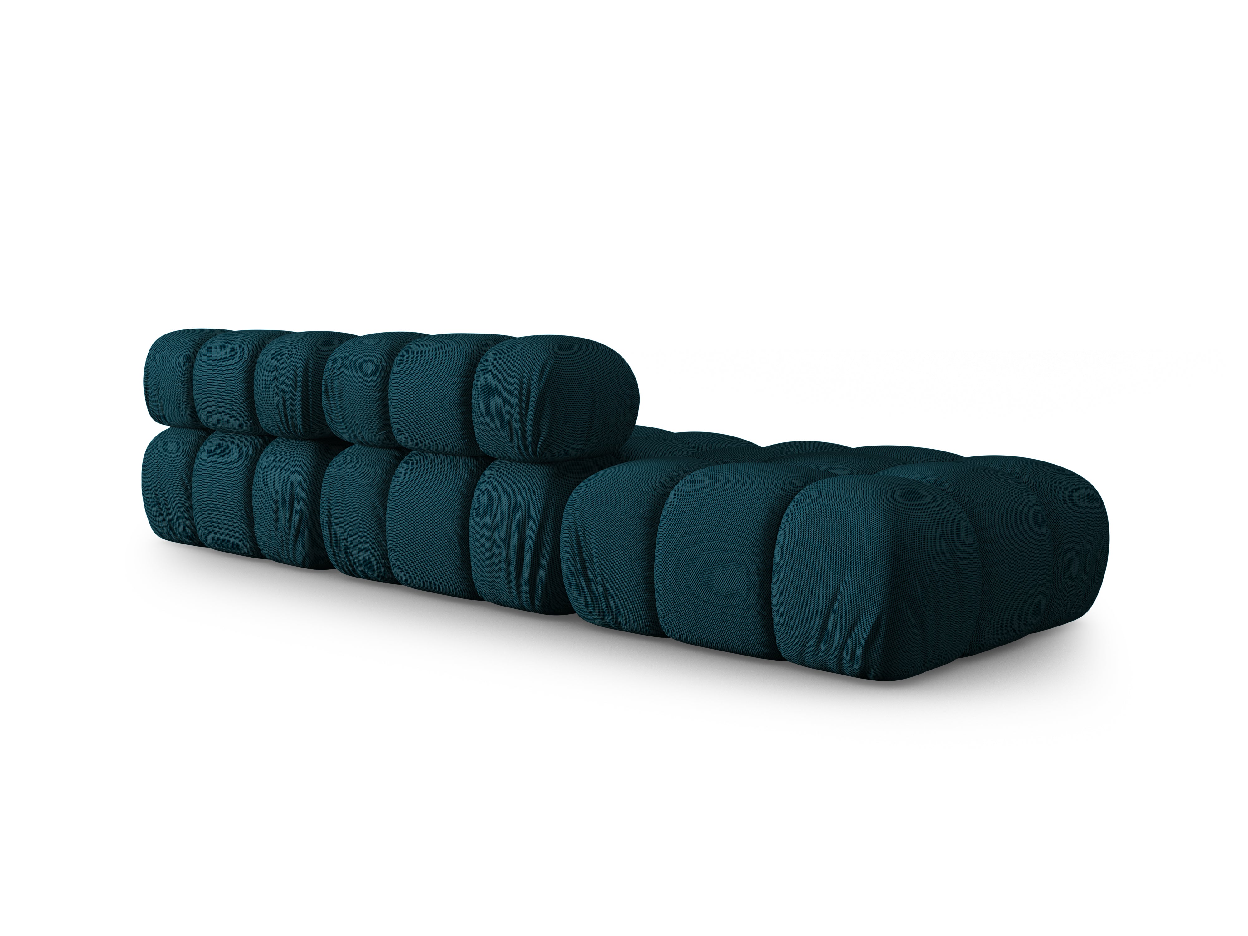 Open left-sided modular sofa BELLIS in sea-colored 3D fabric