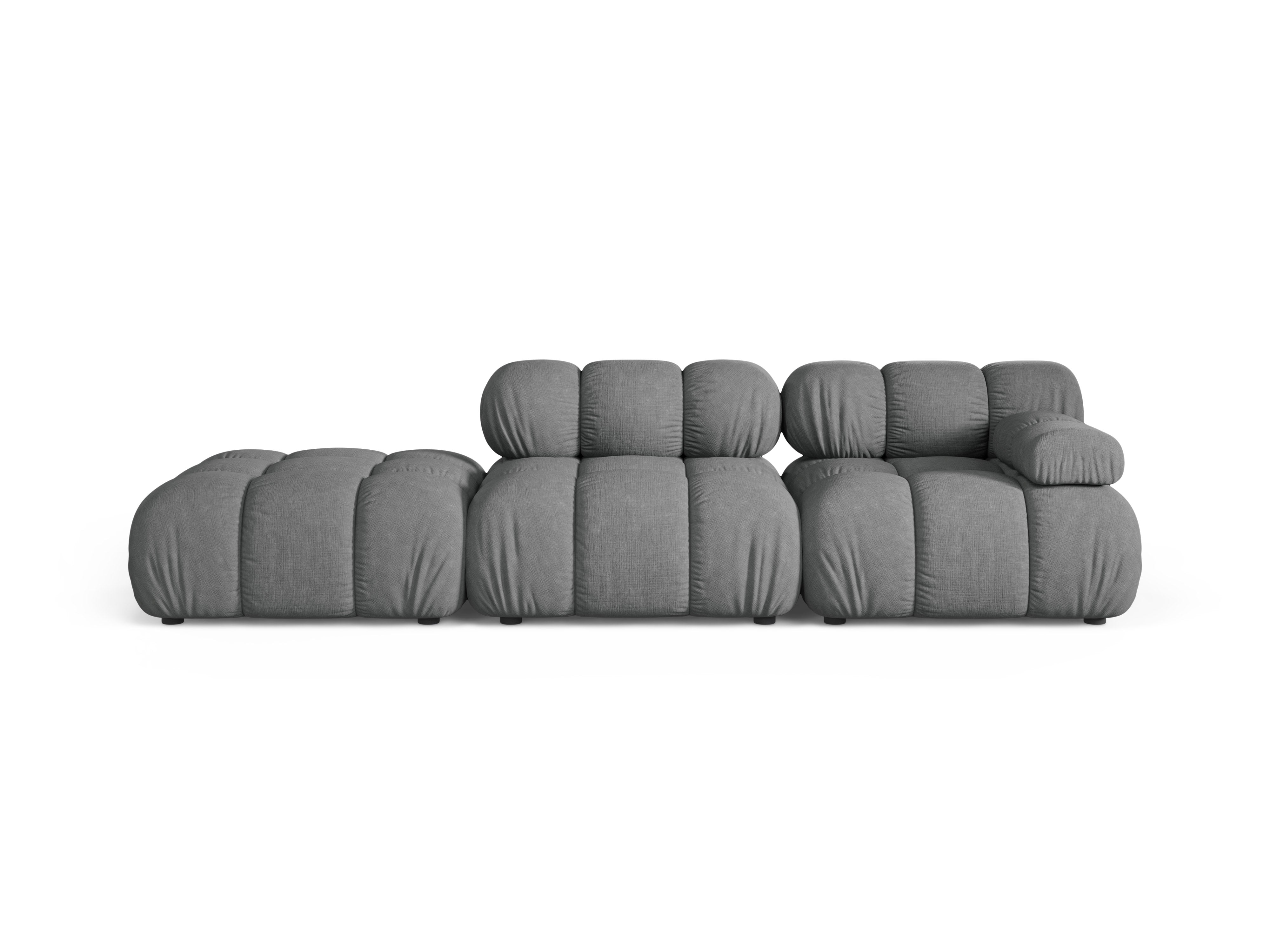 Left-facing open modular sofa BELLIS gray