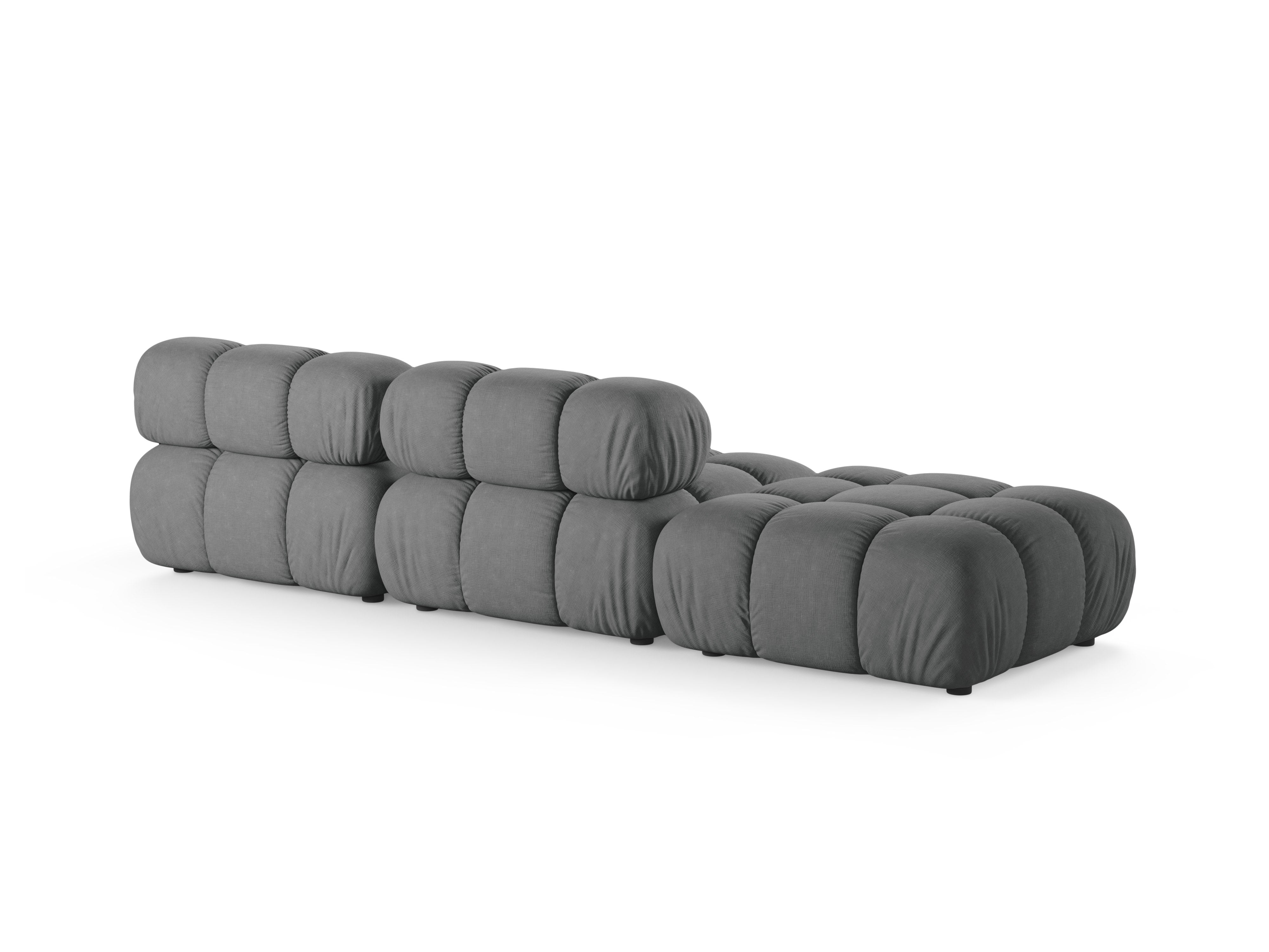 Left-facing open modular sofa BELLIS gray