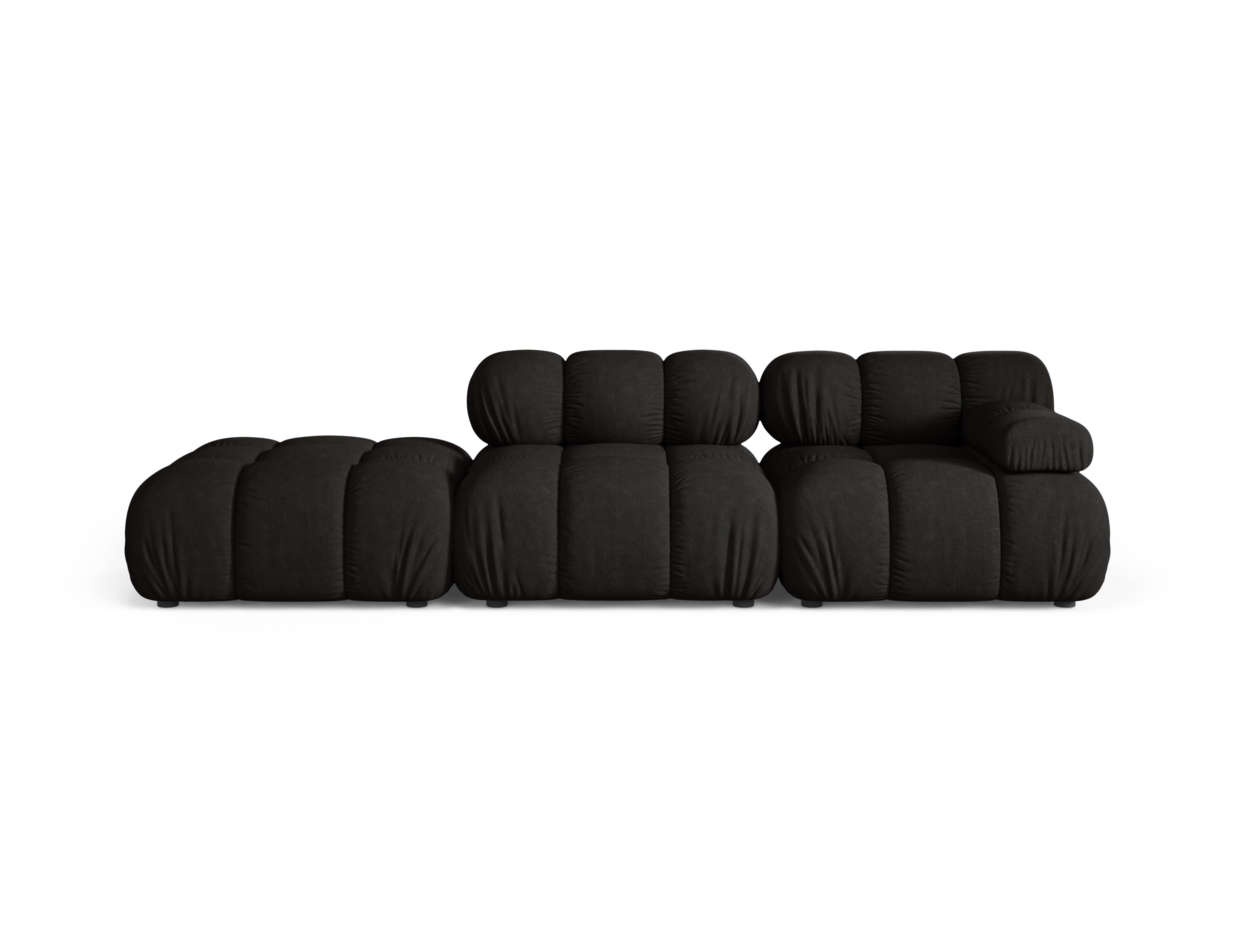 Open left-sided modular sofa BELLIS black