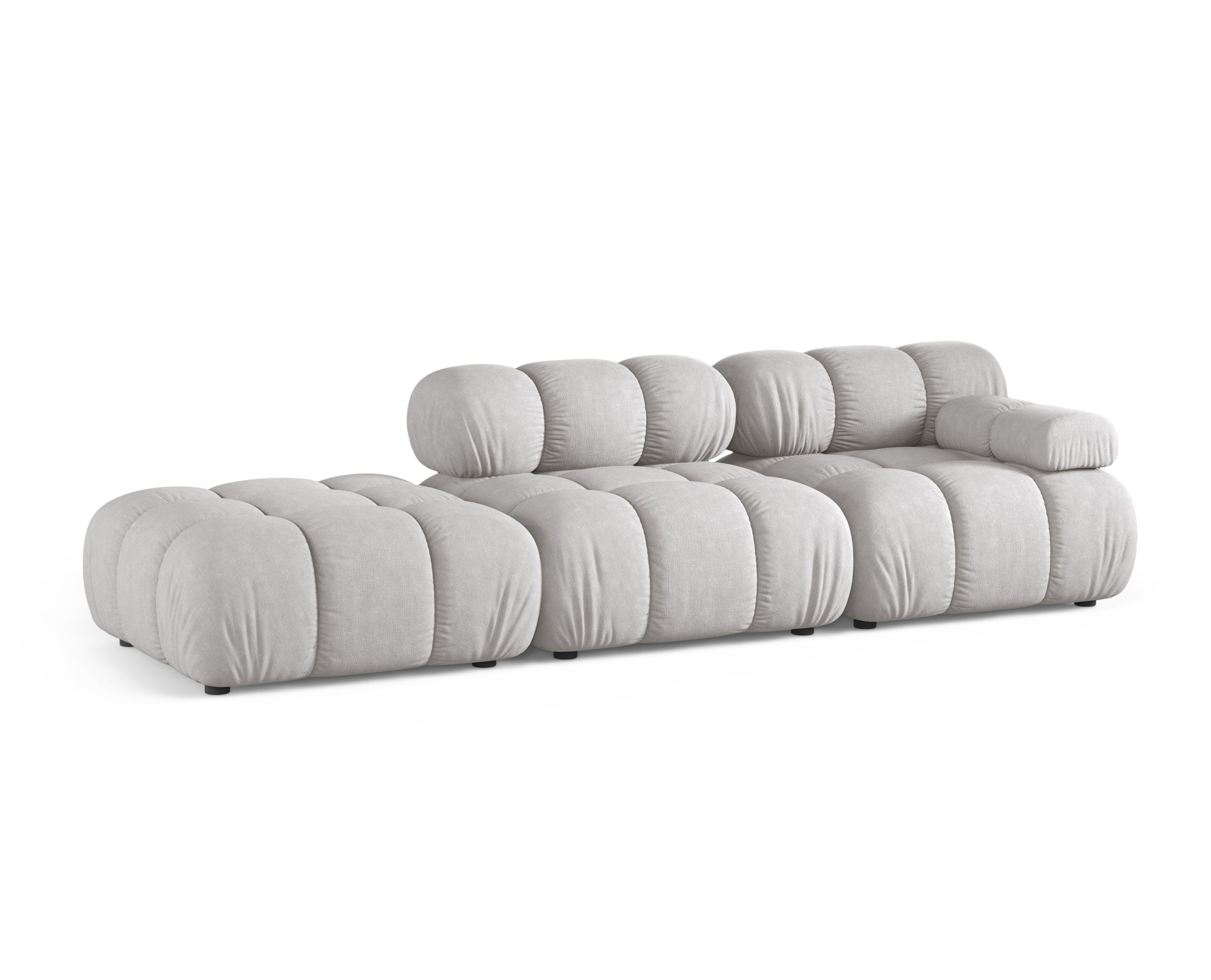 Open left-sided modular sofa BELLIS light gray