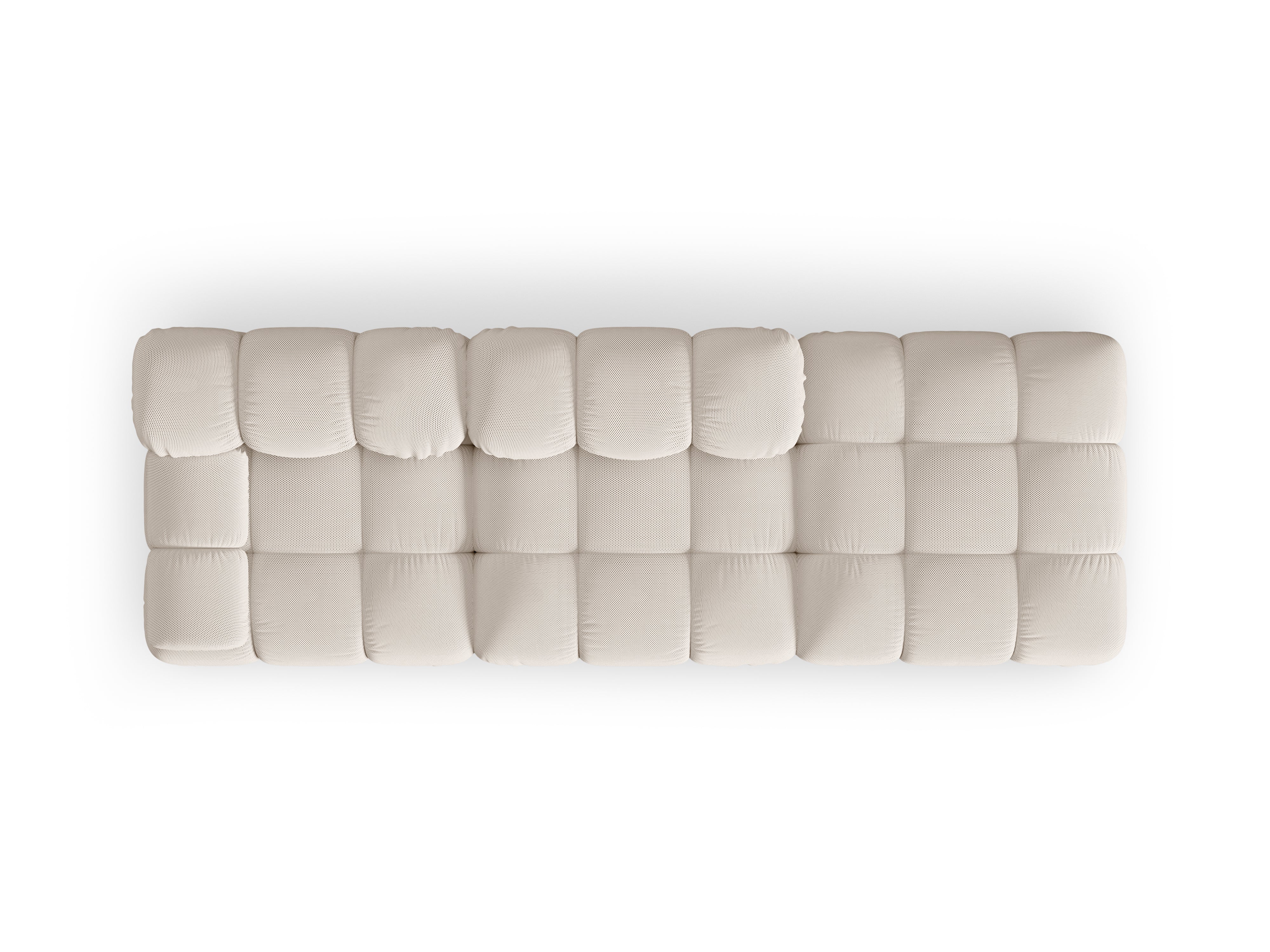 Sofa modułowa otwarta prawostronna BELLIS beżowa tkanina 3D