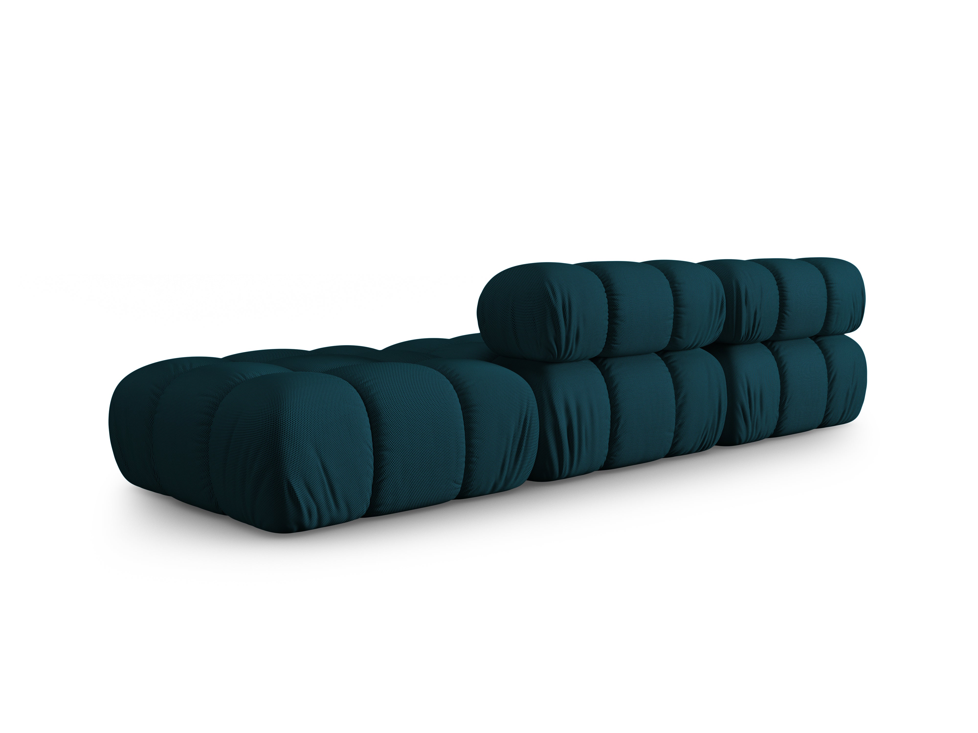 Sofa modułowa otwarta prawostronna BELLIS morska tkanina 3D