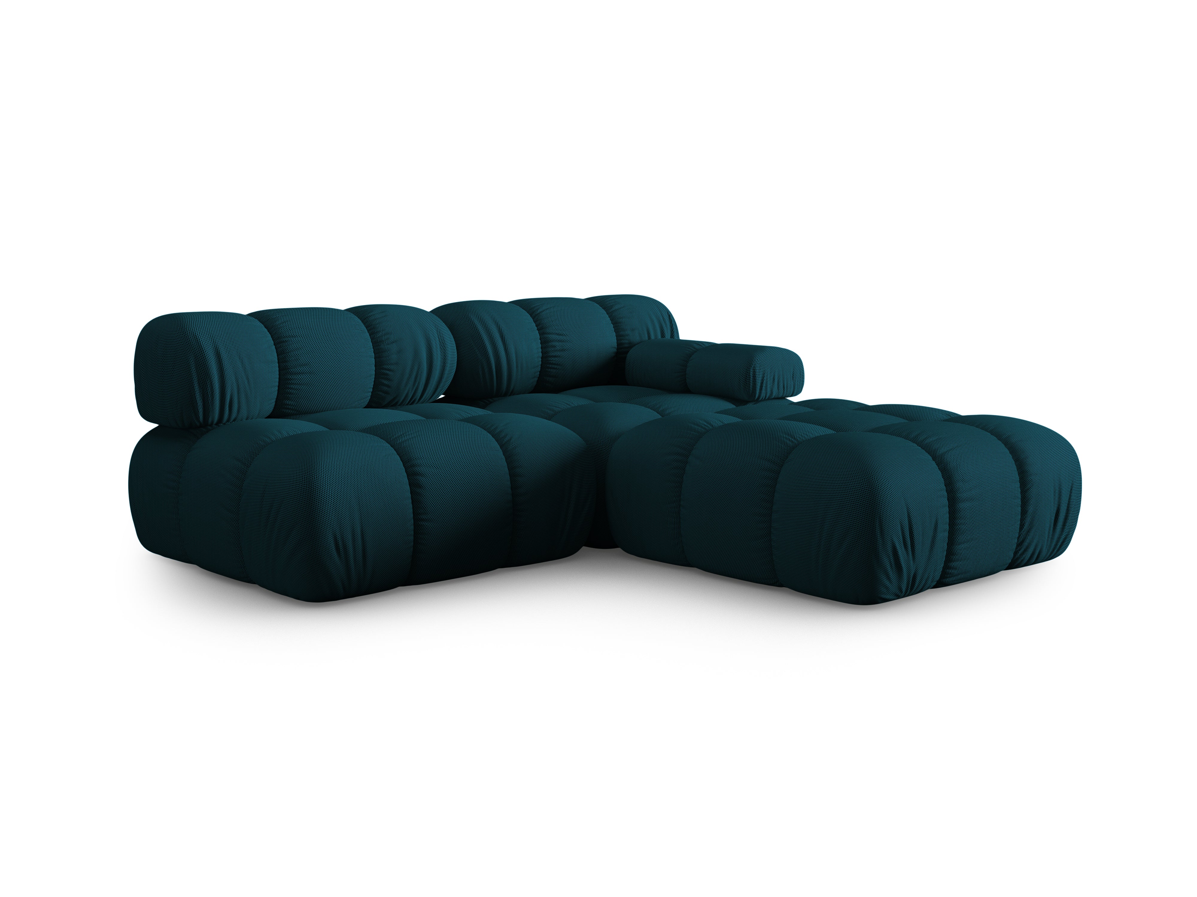 Sofa modułowa otwarta prawostronna BELLIS morska tkanina 3D