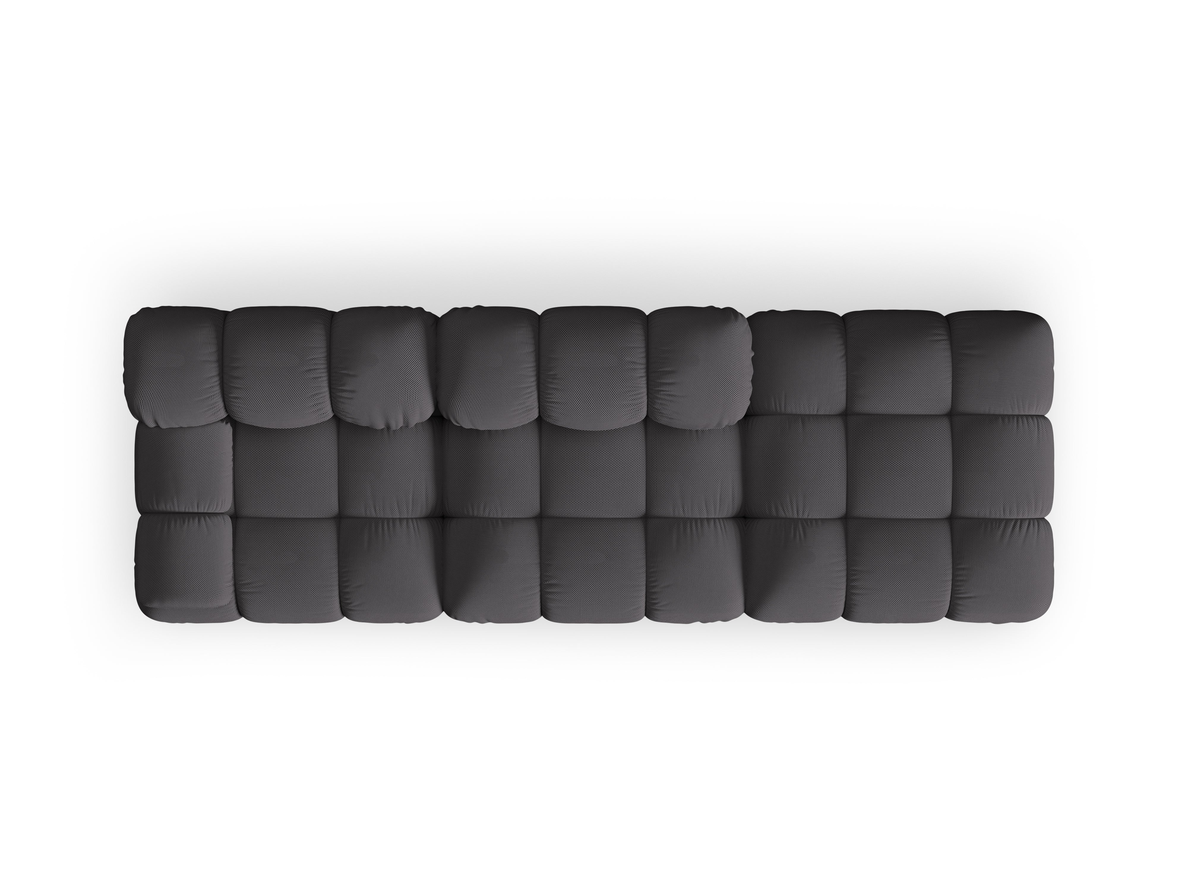 Sofa modułowa otwarta prawostronna BELLIS ciemnoszara tkanina 3D