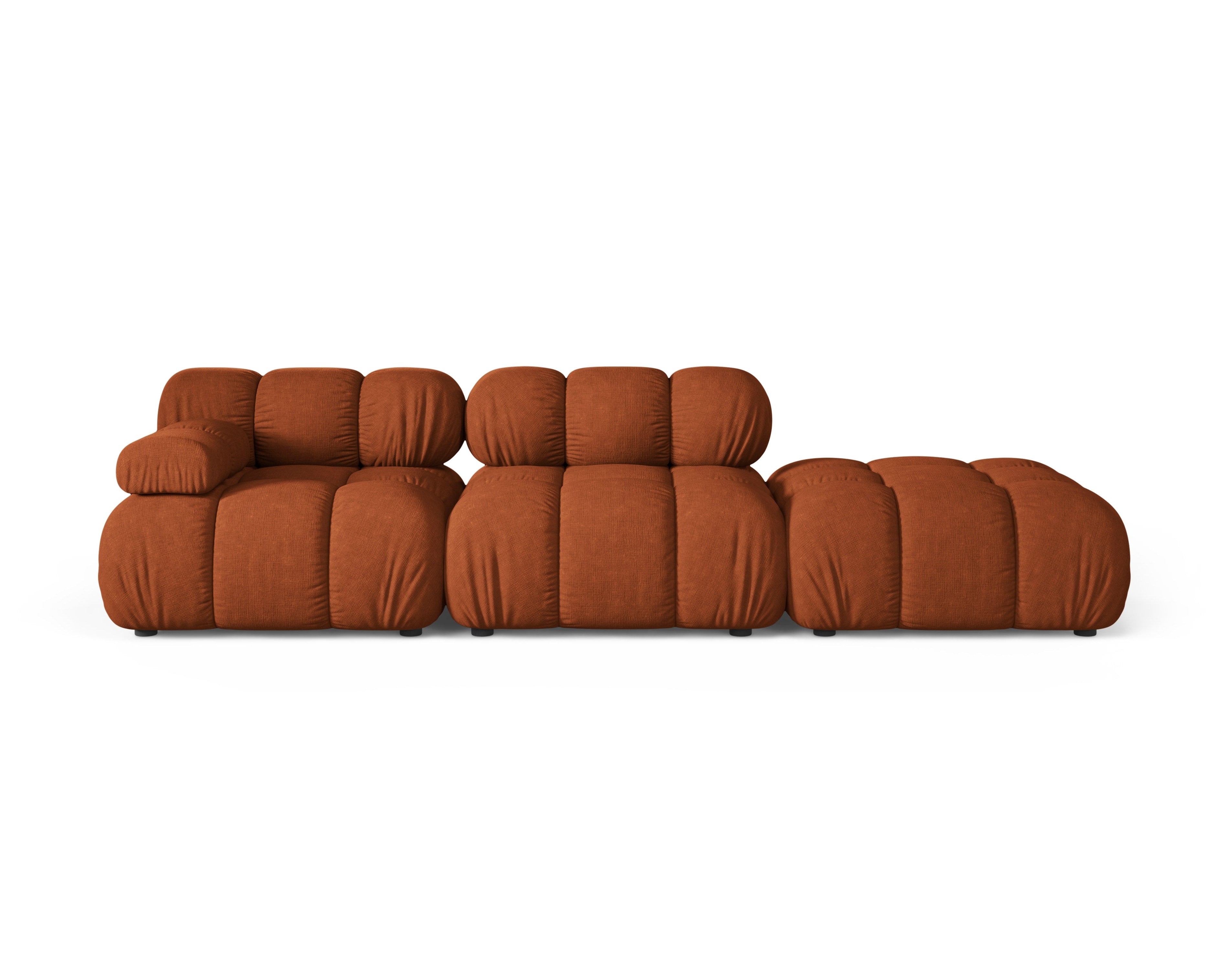Sofa modułowa otwarta prawostronna BELLIS ceglany
