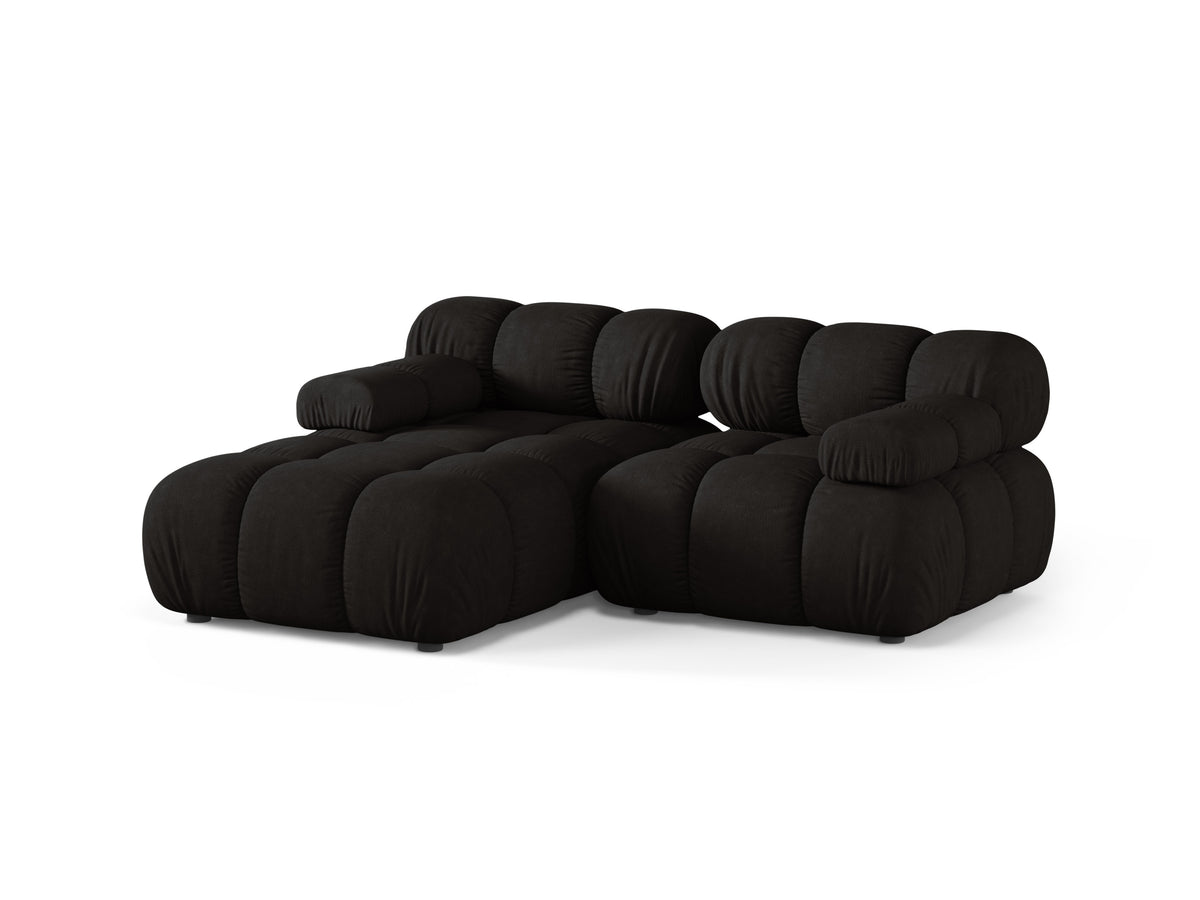 Left-facing 2-seater sofa BELLIS in black