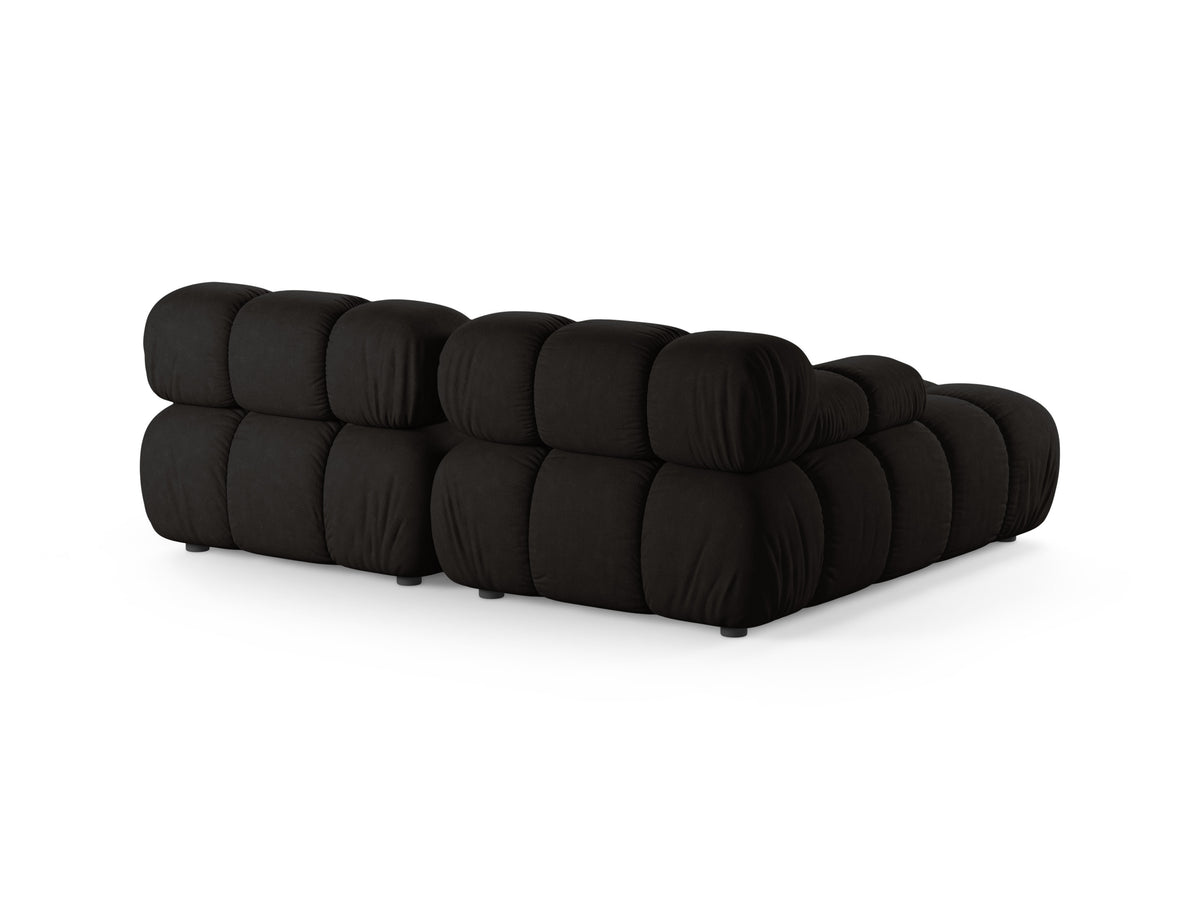 Left-facing 2-seater sofa BELLIS in black