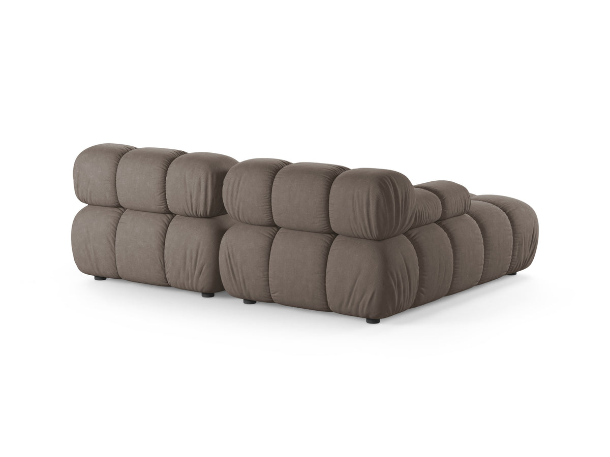 Left-facing 2-seater sofa BELLIS in dark cappuccino