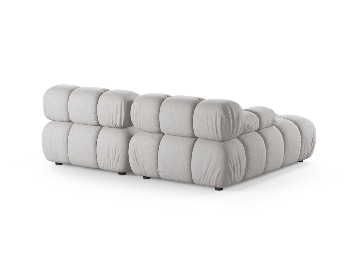 Left-facing 2-seater corner sofa BELLIS in light gray