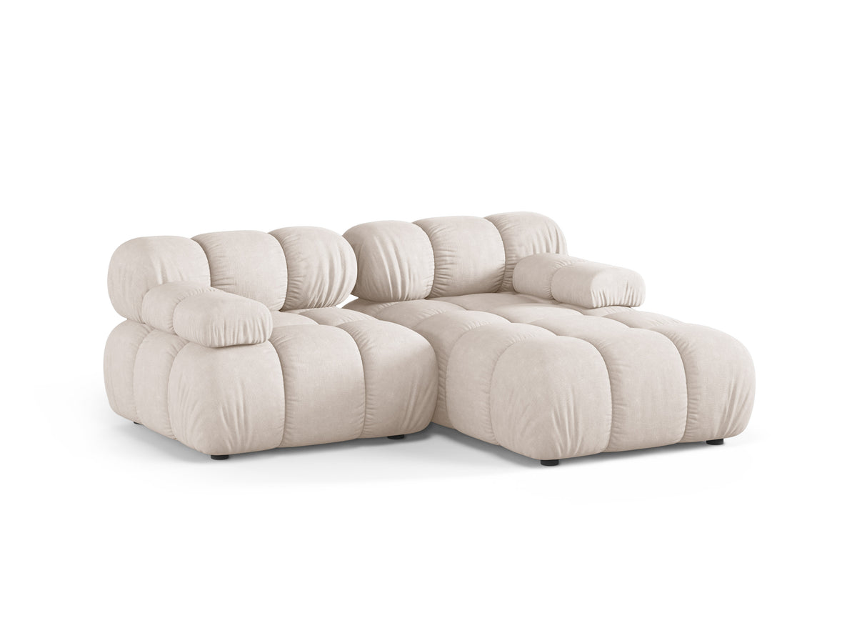 Right-facing 2-seater corner sofa BELLIS in beige