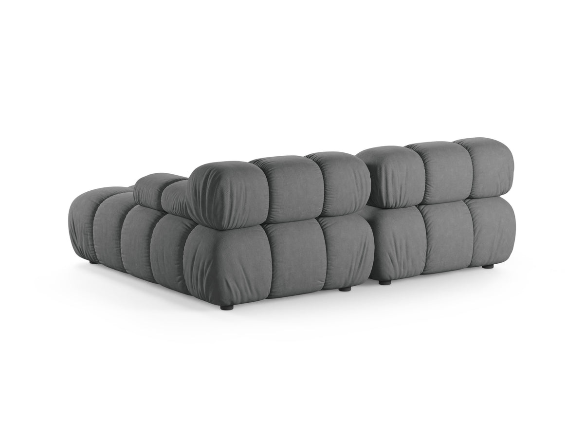 Right-facing 2-seater corner sofa BELLIS in gray