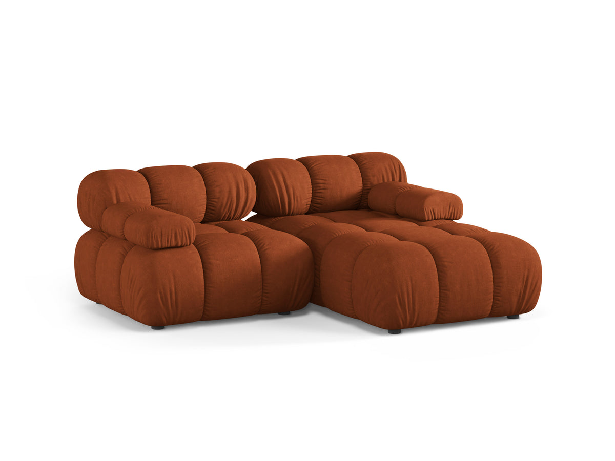 Right-facing 2-seater sofa BELLIS in brick red