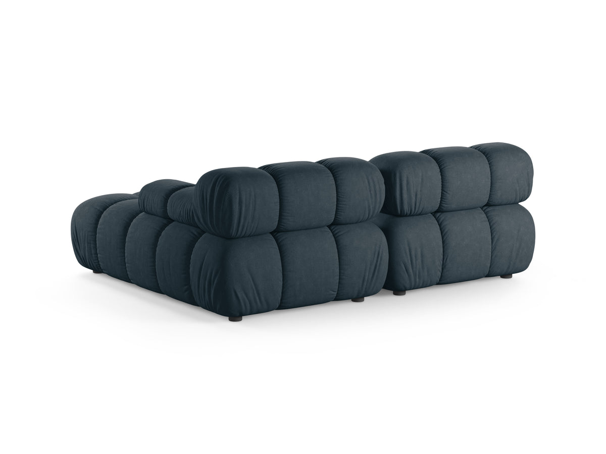 Right-facing 2-seater corner sofa BELLIS in deep petrol.
