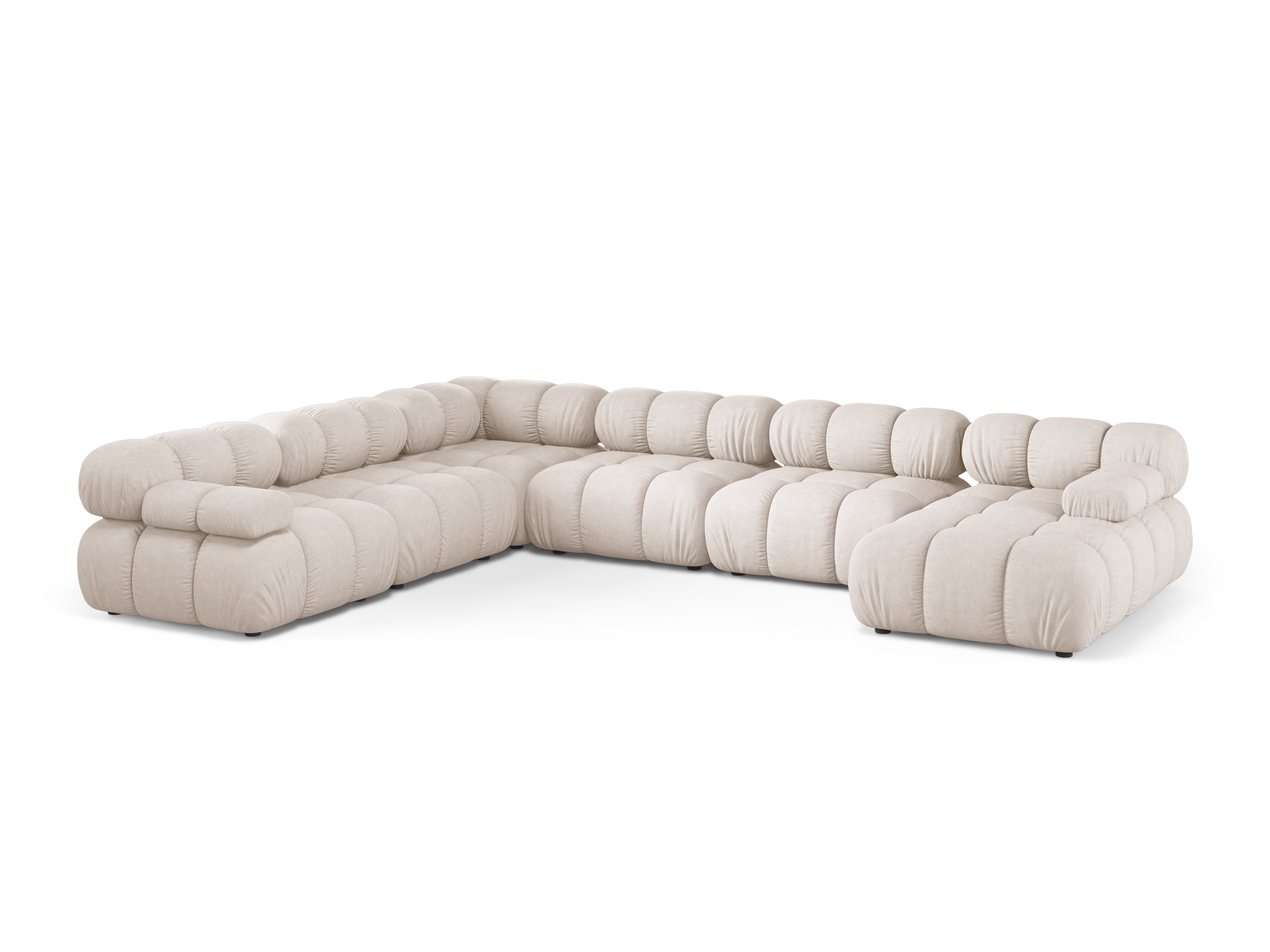 Left-facing panoramic corner sofa BELLIS in beige